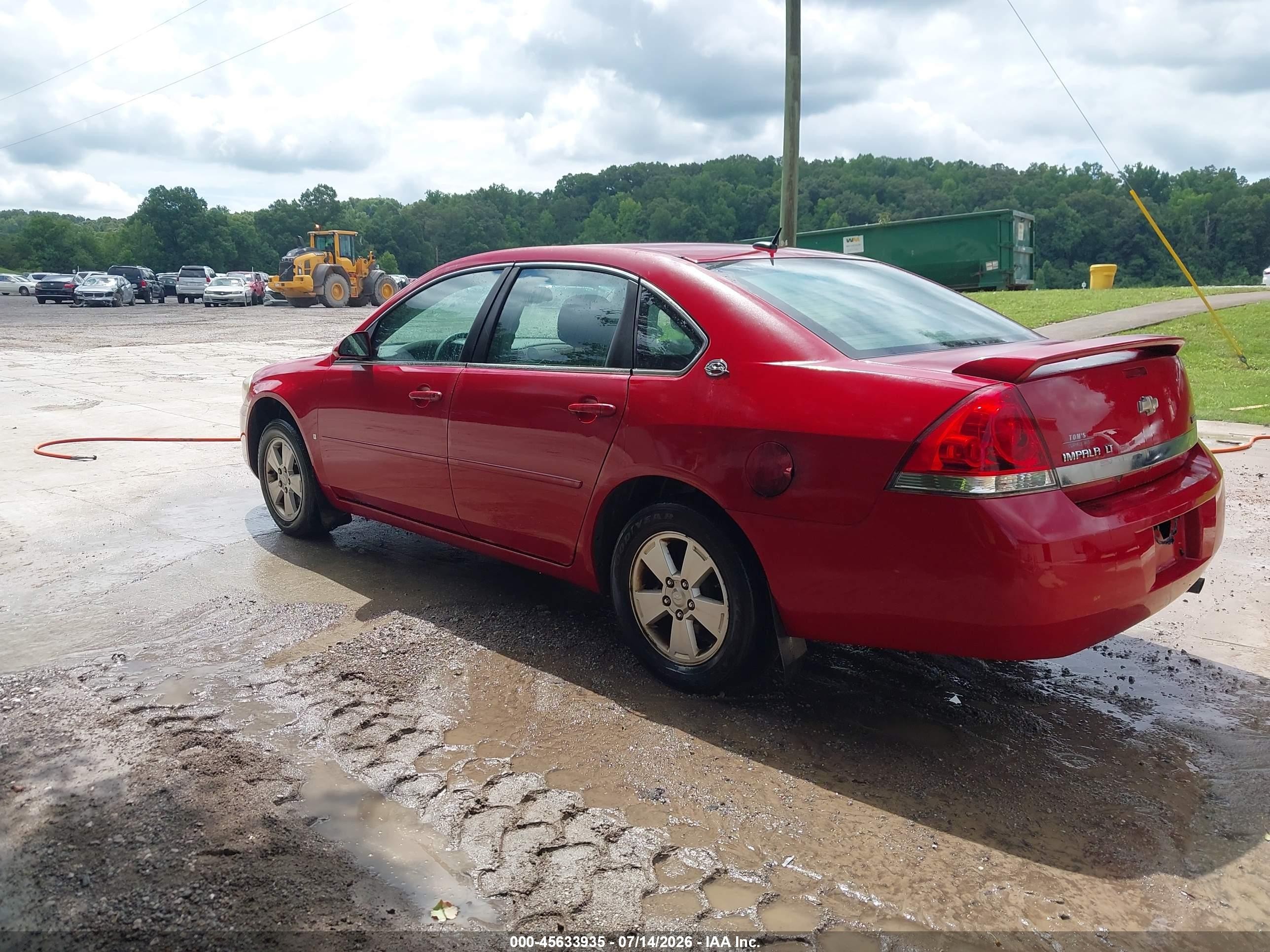 2008 Chevrolet Impala Lt Red vin: 2G1WT58K989278698