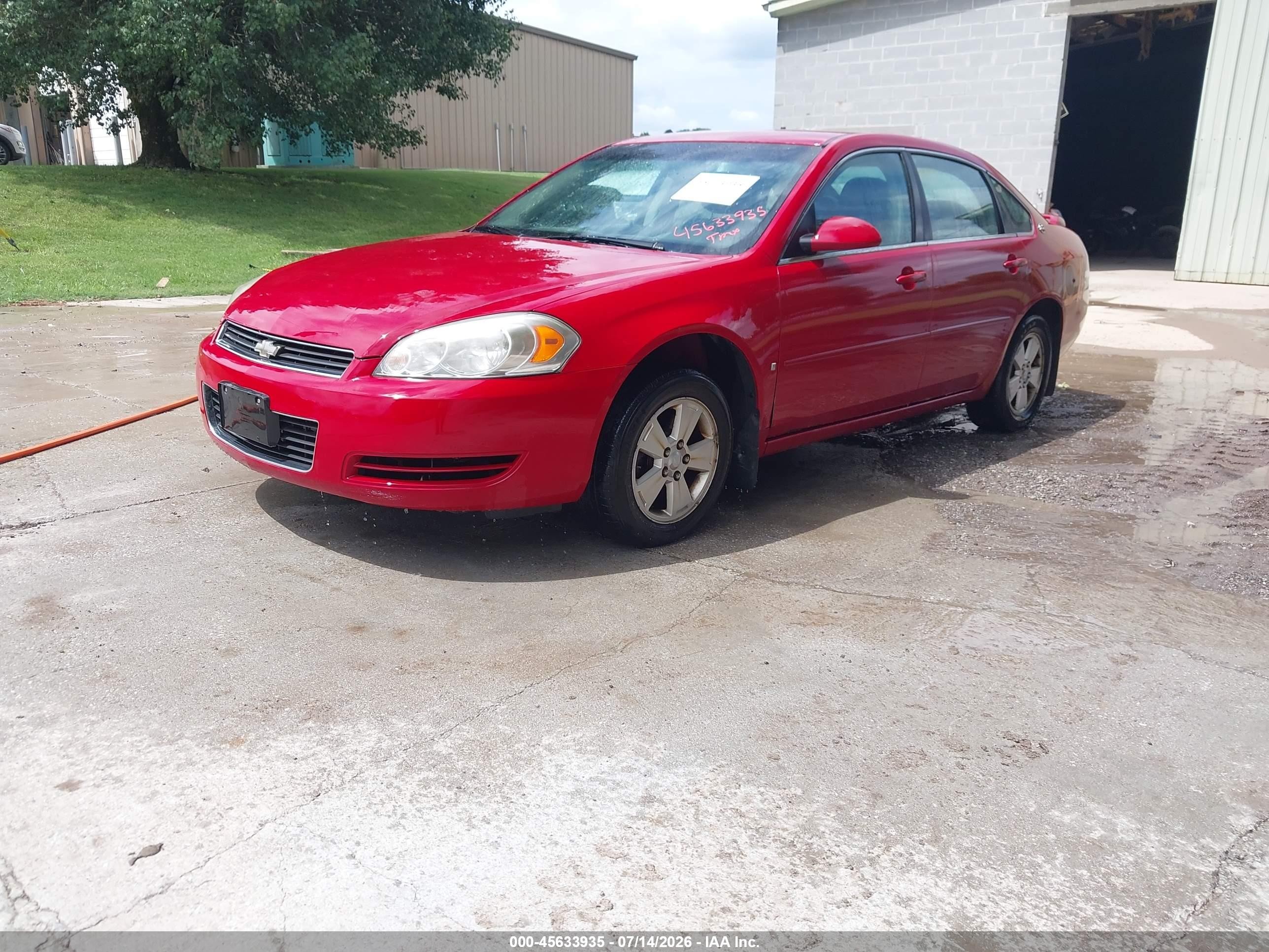 2008 Chevrolet Impala Lt Red vin: 2G1WT58K989278698