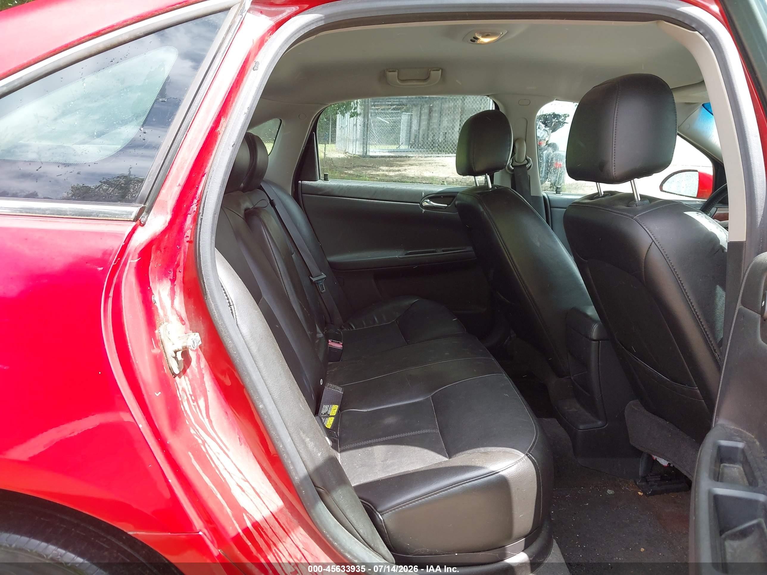 2008 Chevrolet Impala Lt Red vin: 2G1WT58K989278698
