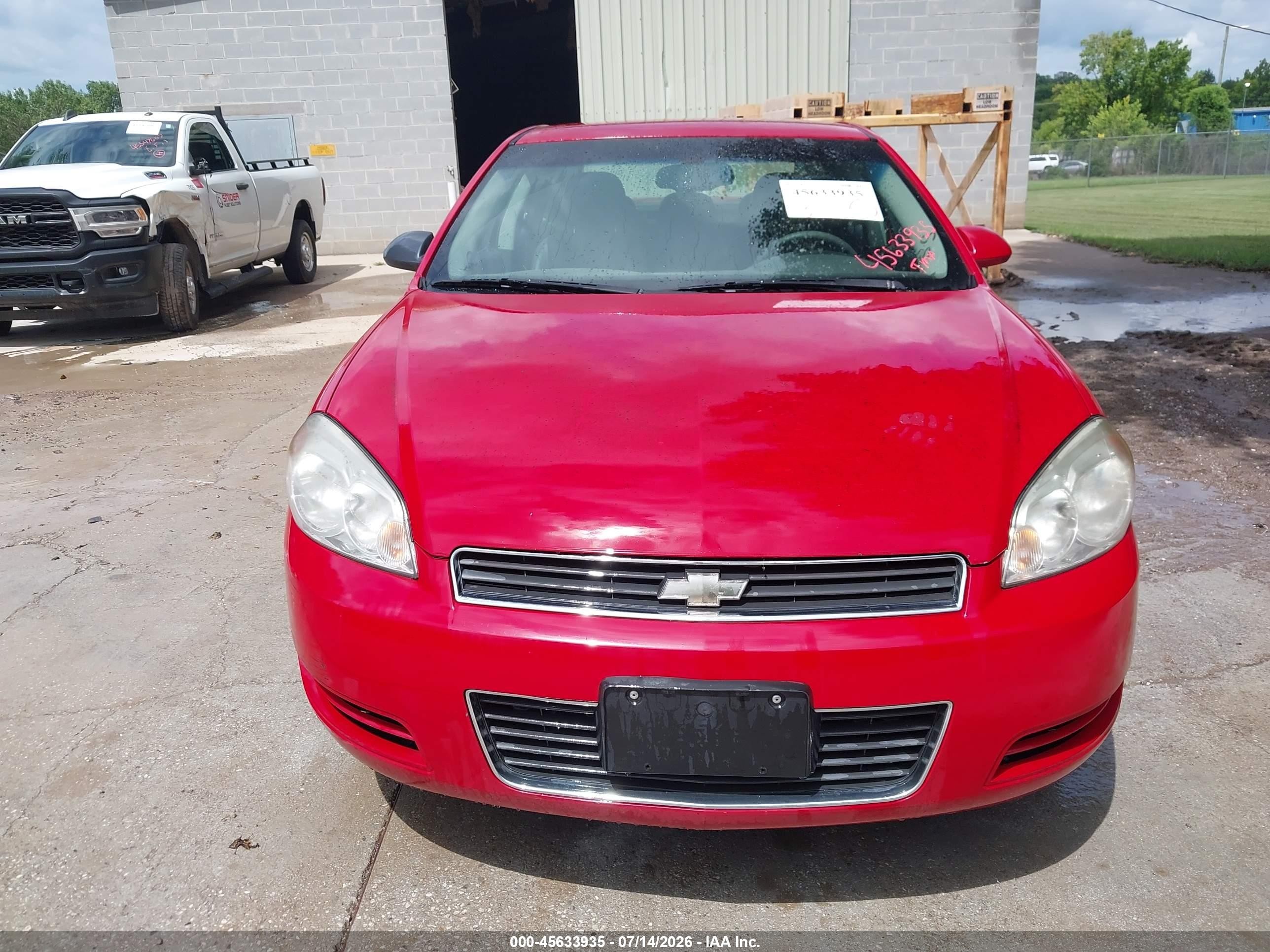 2008 Chevrolet Impala Lt Red vin: 2G1WT58K989278698
