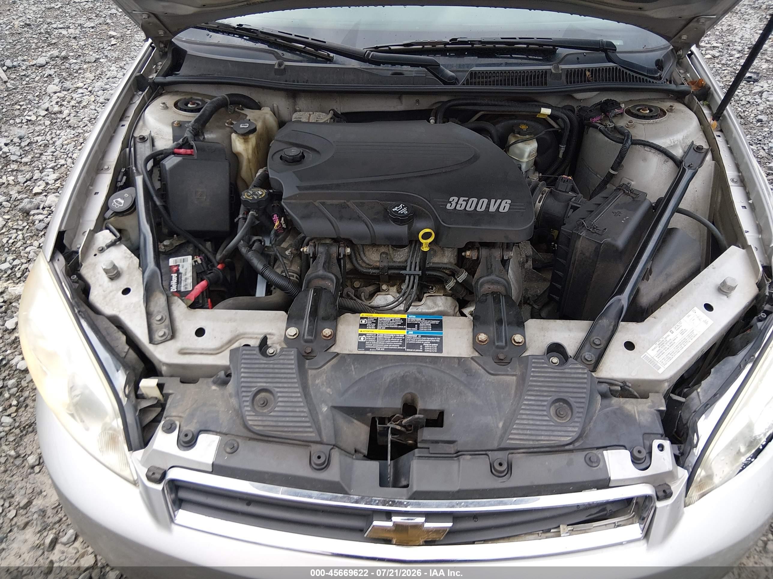 2006 Chevrolet Impala Lt Silver vin: 2G1WT58KX69353356