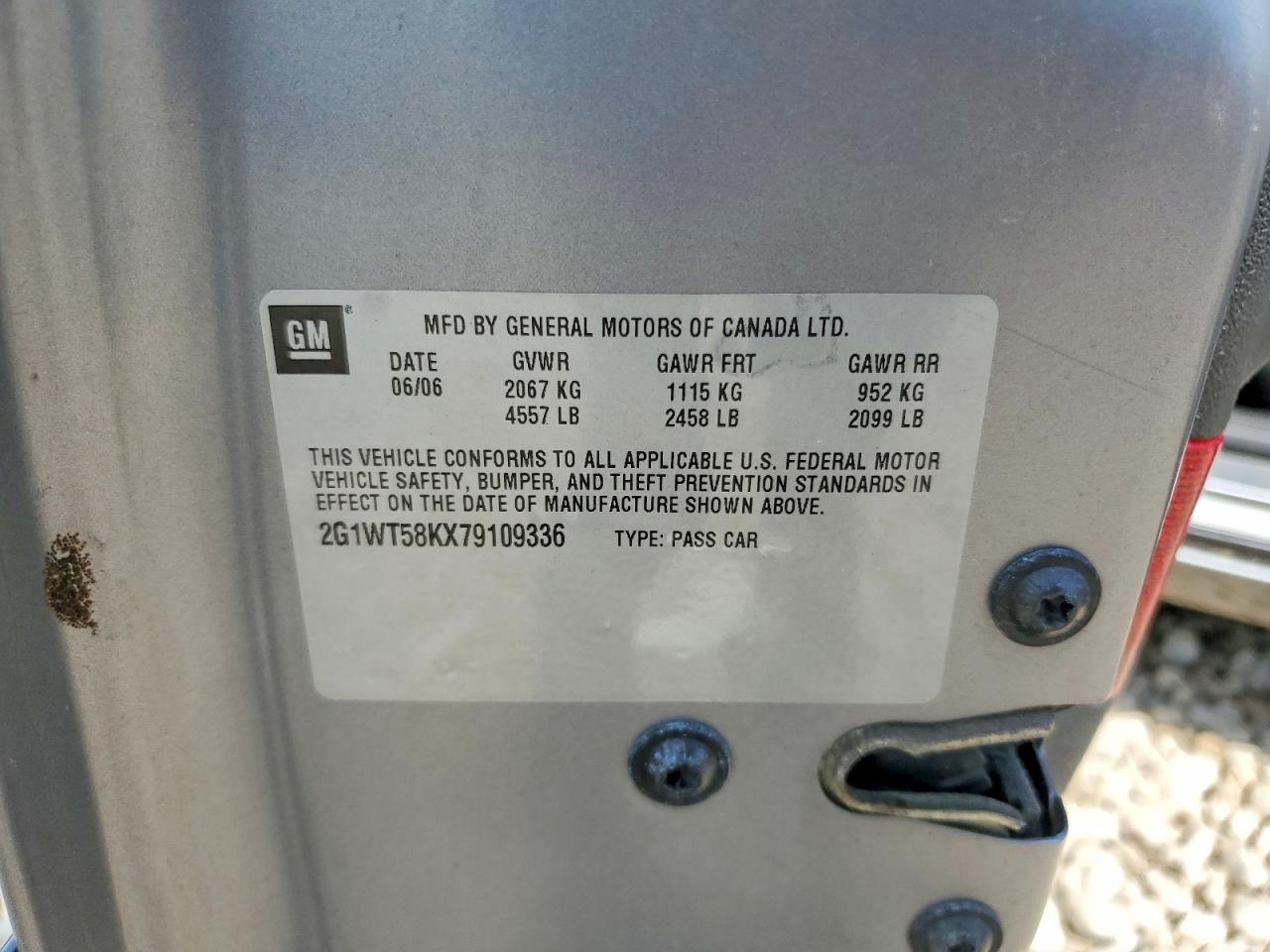 2007 Chevrolet Impala Lt Серебряный vin: 2G1WT58KX79109336