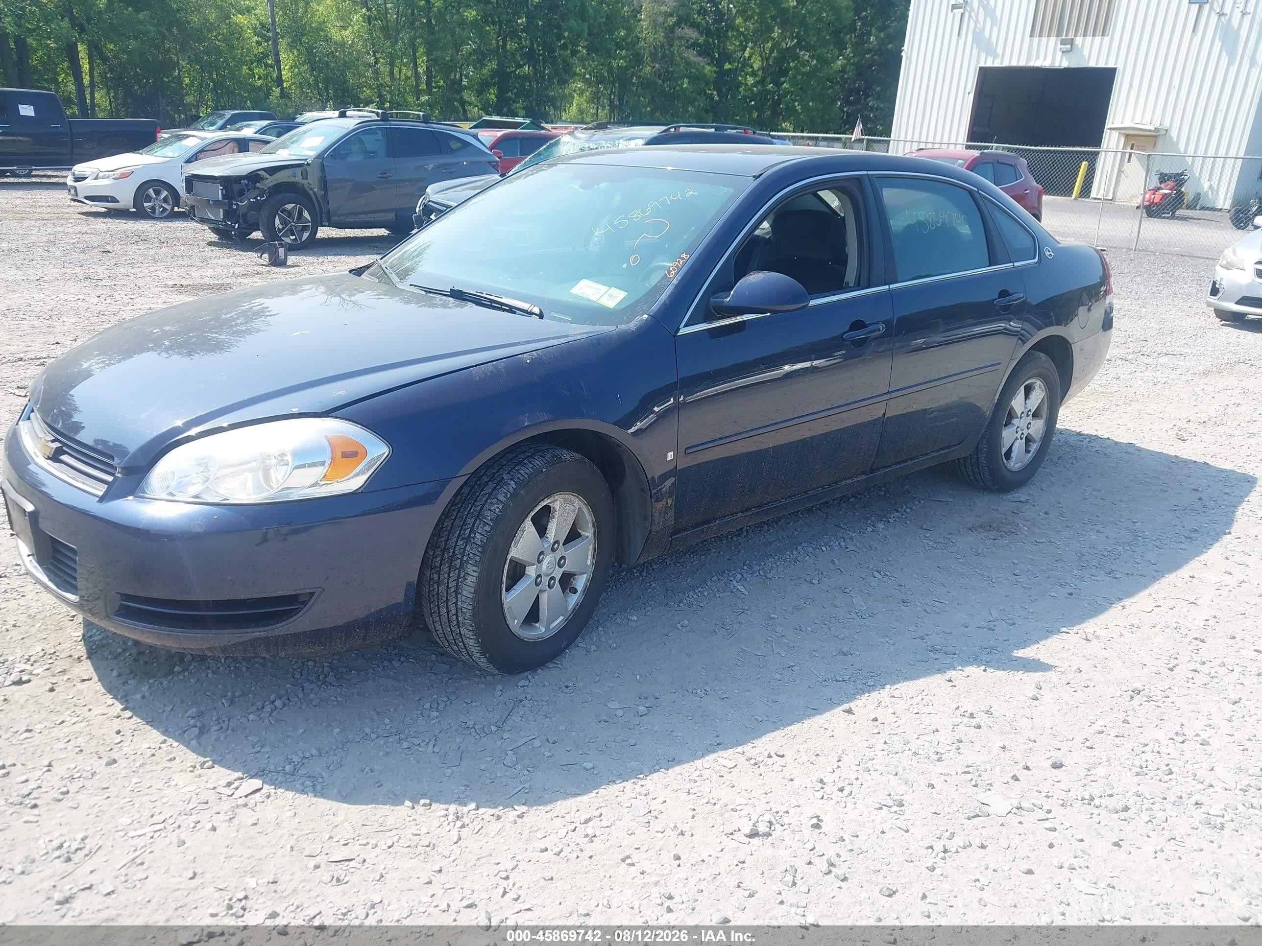 2007 Chevrolet Impala 3.5l Lt Blue vin: 2G1WT58KX79216726