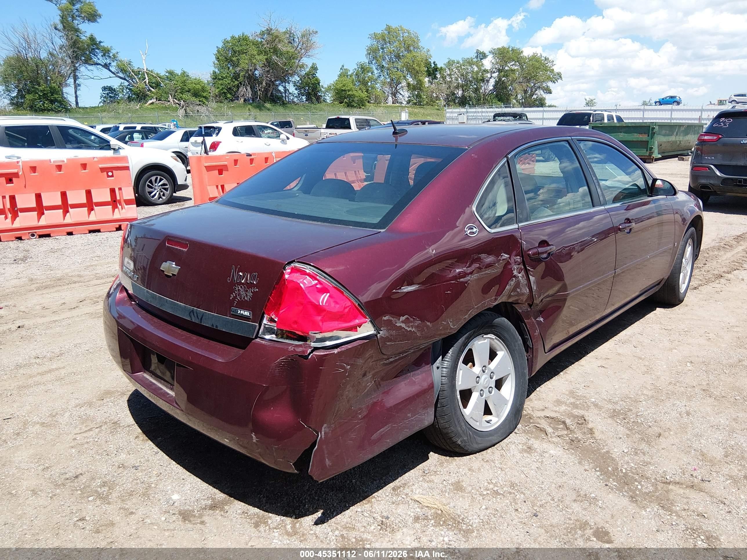 2007 Chevrolet Impala Lt Purple vin: 2G1WT58KX79241125