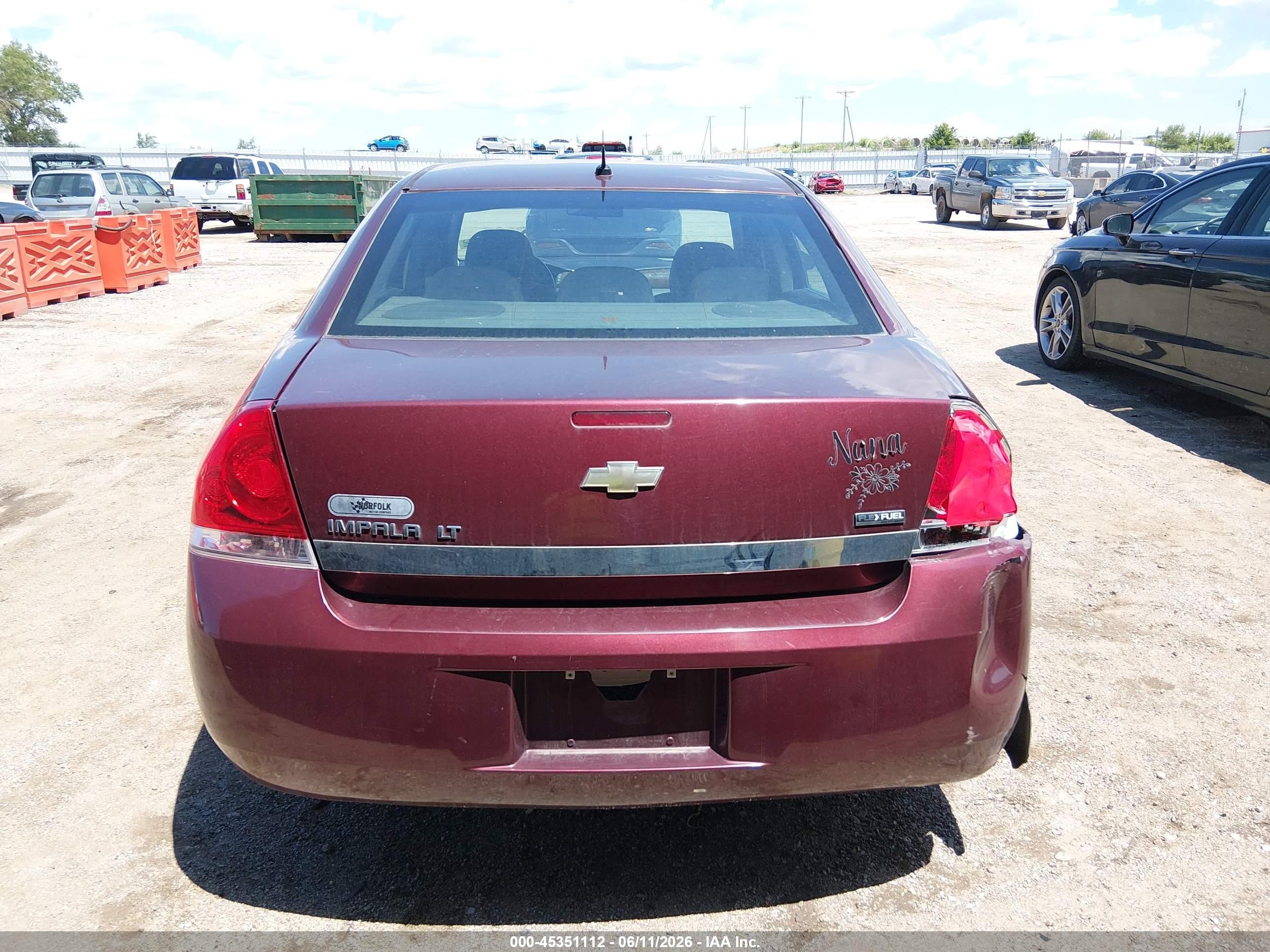 2007 Chevrolet Impala Lt Purple vin: 2G1WT58KX79241125