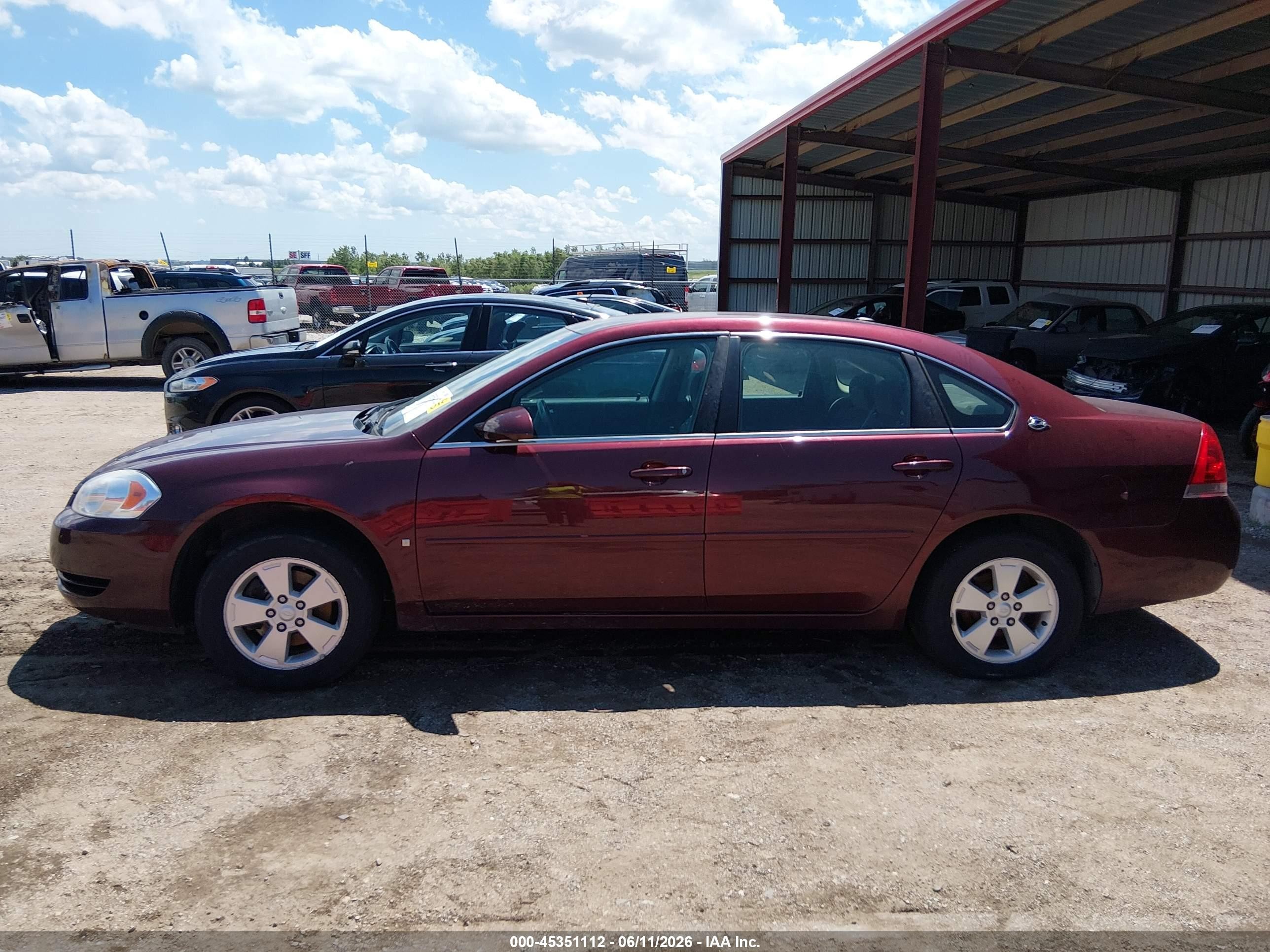 2007 Chevrolet Impala Lt Purple vin: 2G1WT58KX79241125