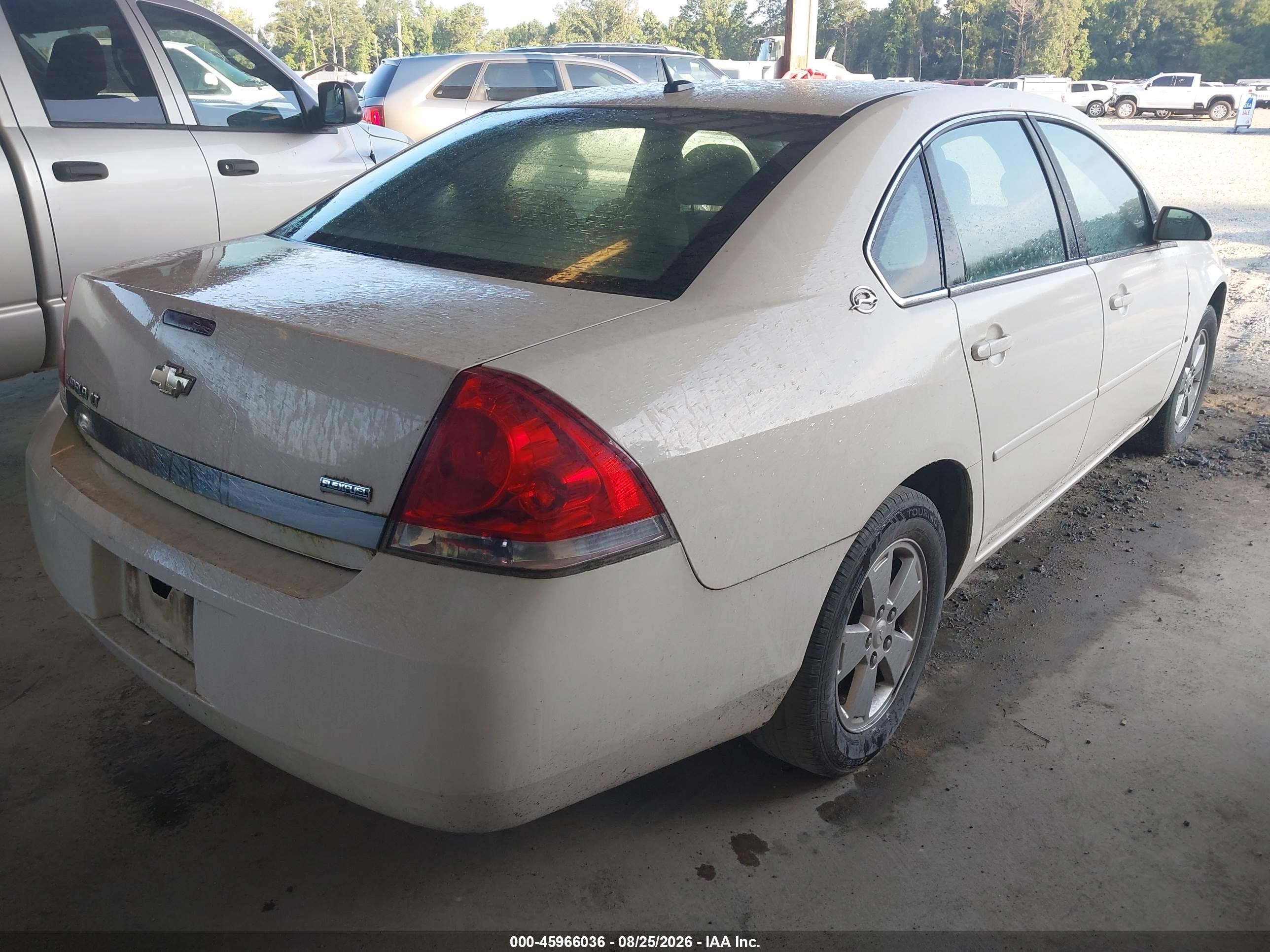 2007 Chevrolet Impala 3.5l Lt White vin: 2G1WT58KX79262315