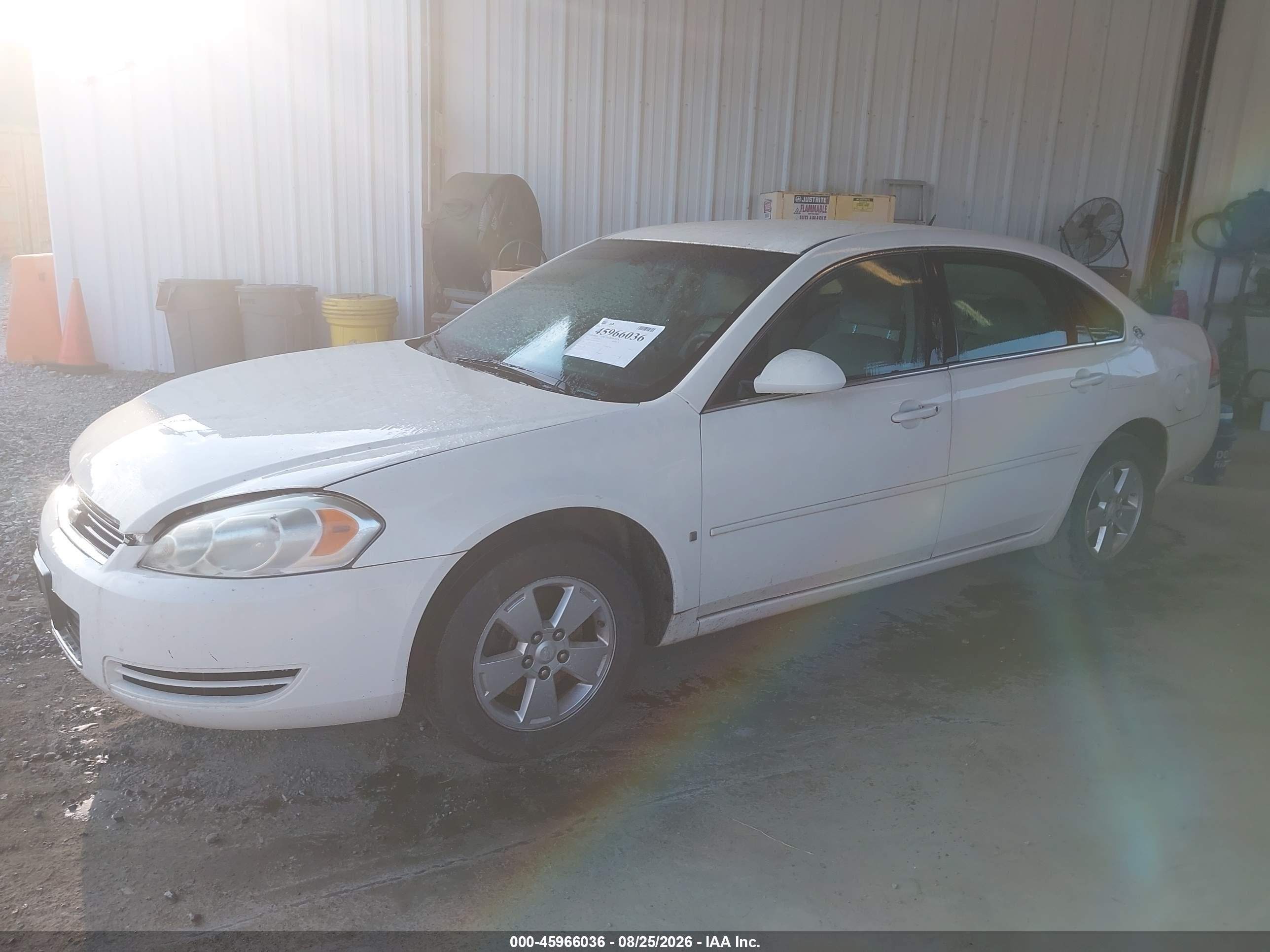 2007 Chevrolet Impala 3.5l Lt White vin: 2G1WT58KX79262315