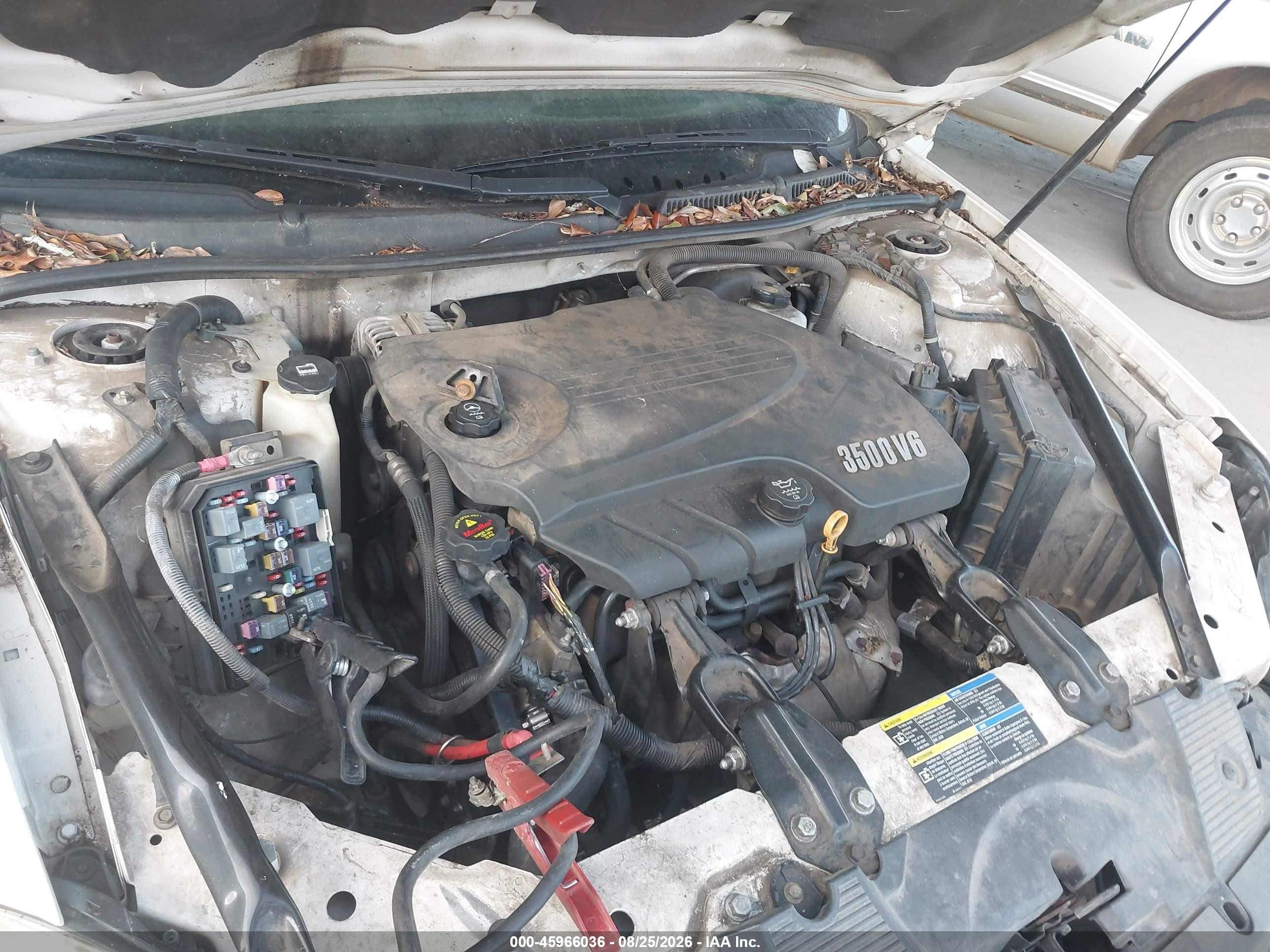 2007 Chevrolet Impala 3.5l Lt White vin: 2G1WT58KX79262315