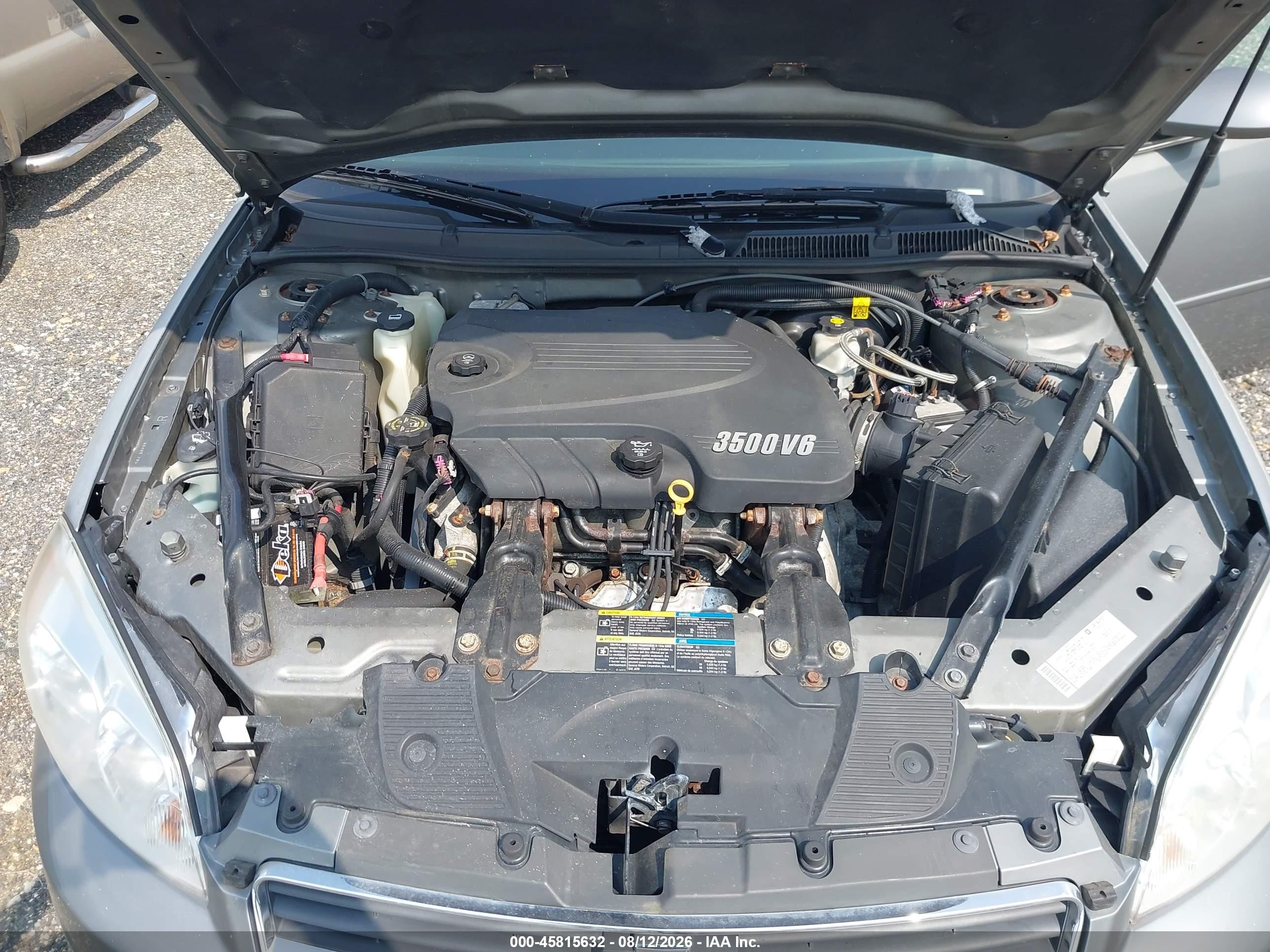 2007 Chevrolet Impala 3.5l Lt Gray vin: 2G1WT58KX79409801