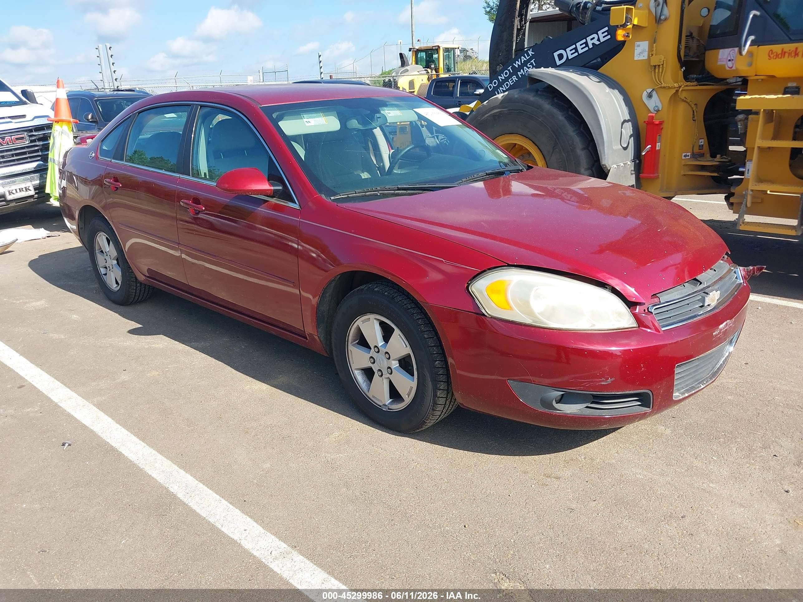 2008 Chevrolet Impala Lt Red vin: 2G1WT58KX89128132