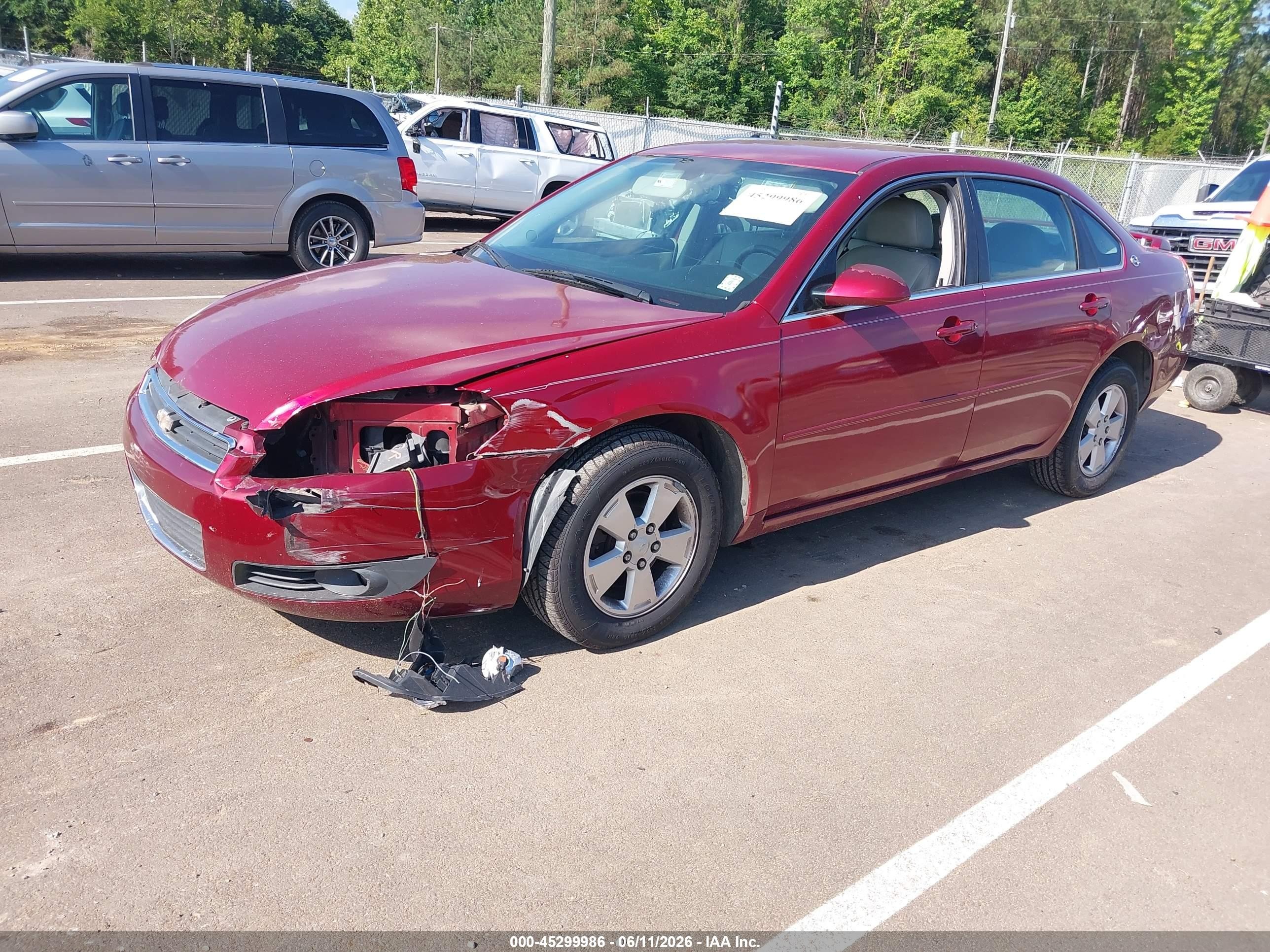 2008 Chevrolet Impala Lt Red vin: 2G1WT58KX89128132