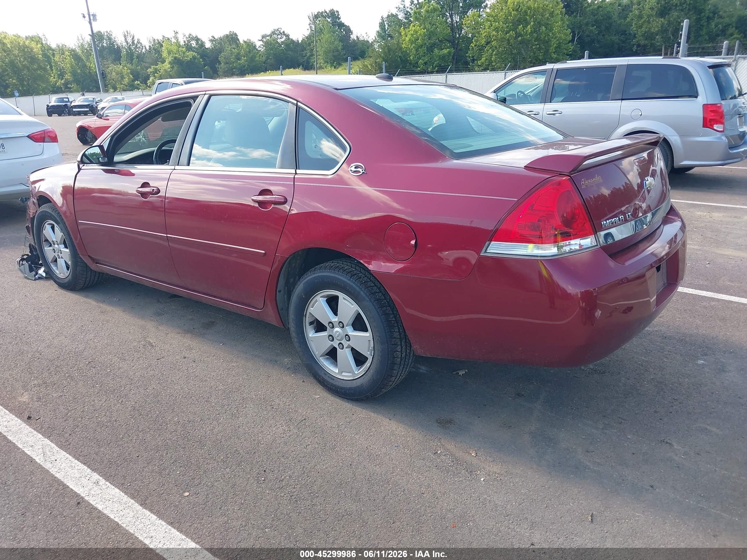 2008 Chevrolet Impala Lt Red vin: 2G1WT58KX89128132