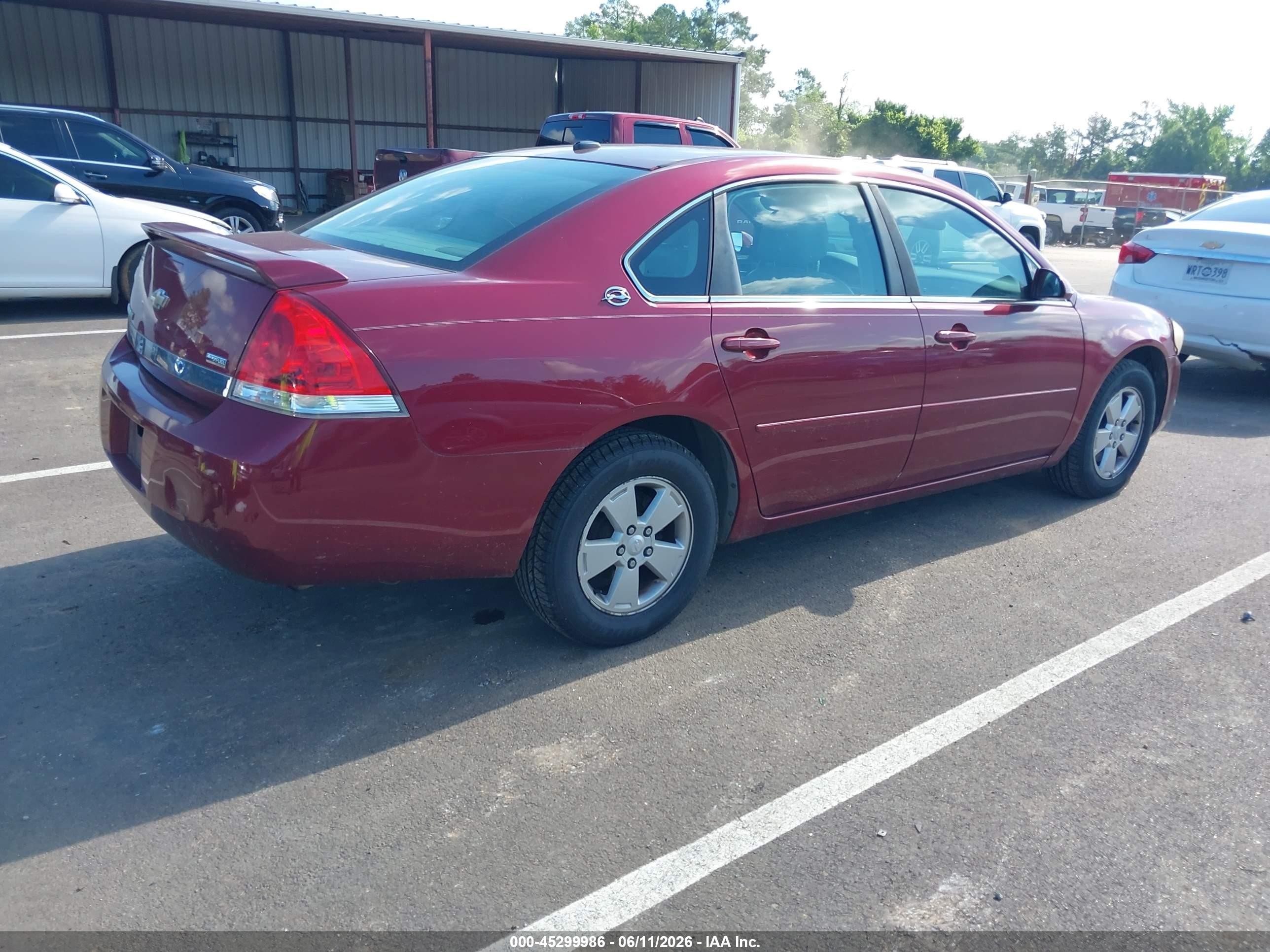 2008 Chevrolet Impala Lt Red vin: 2G1WT58KX89128132