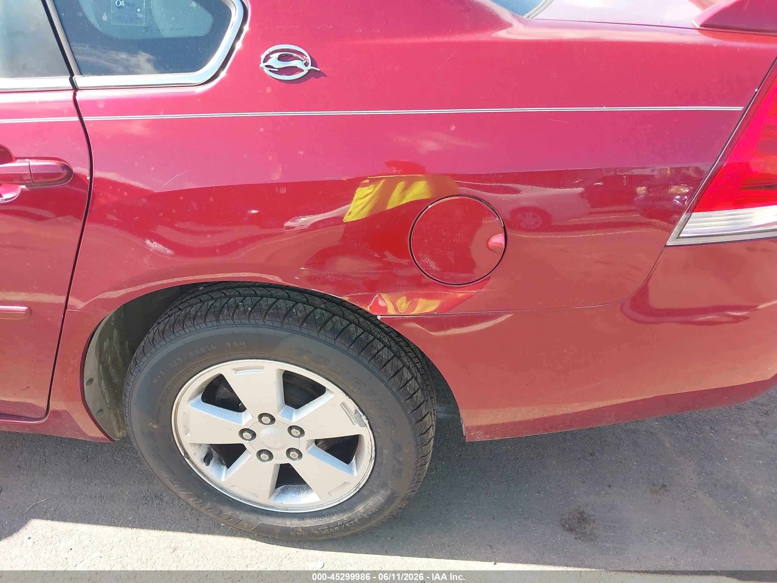 2008 Chevrolet Impala Lt Red vin: 2G1WT58KX89128132