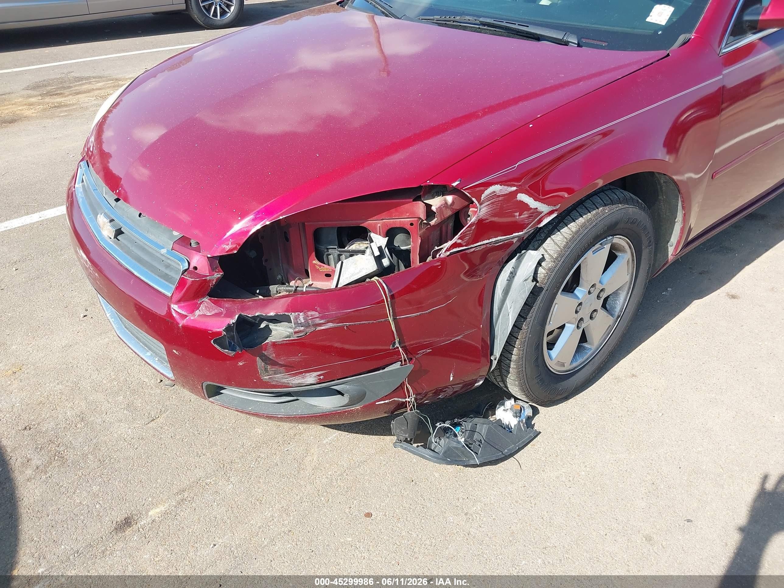2008 Chevrolet Impala Lt Red vin: 2G1WT58KX89128132