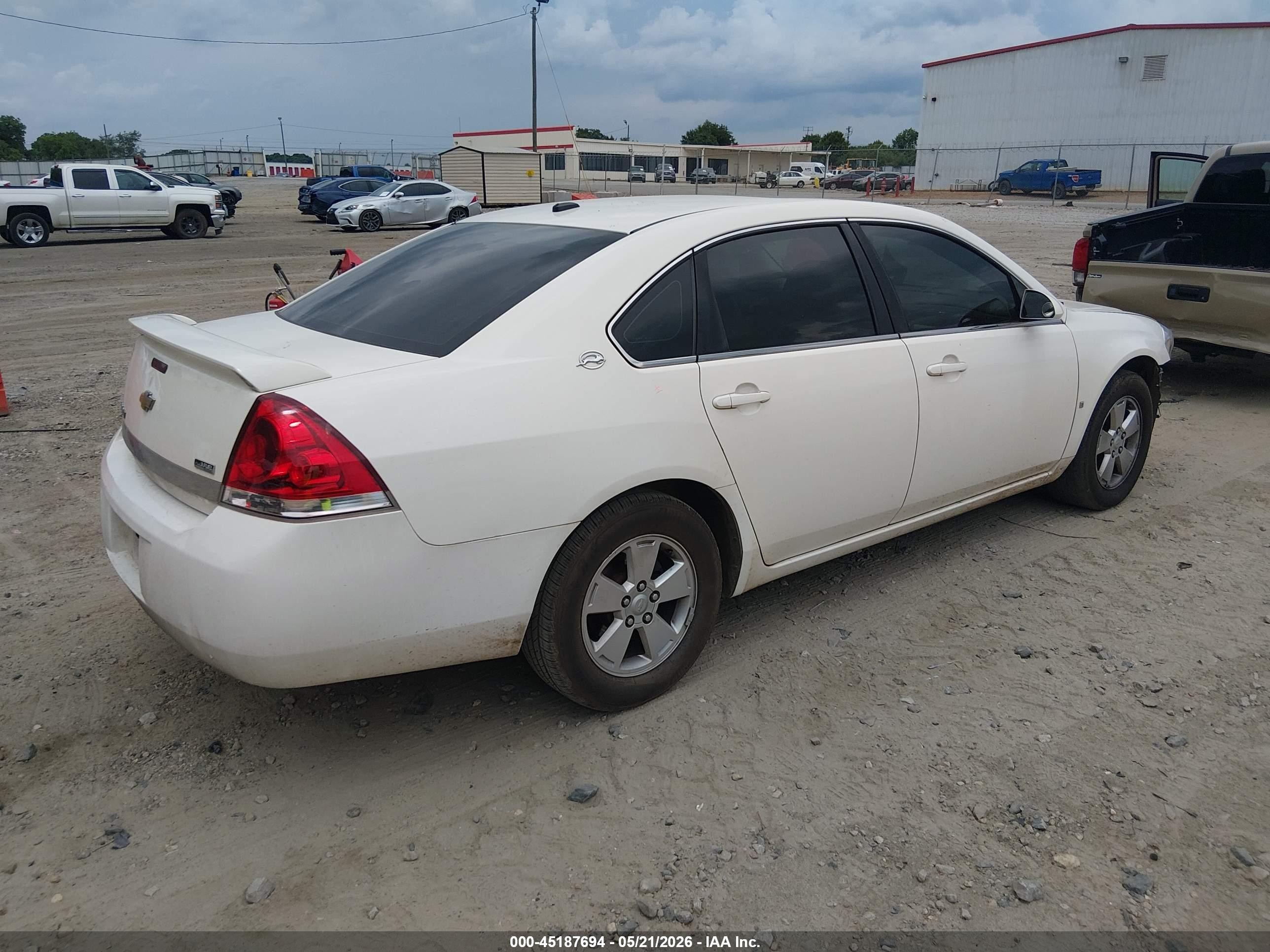 2008 Chevrolet Impala Lt White vin: 2G1WT58KX89140751