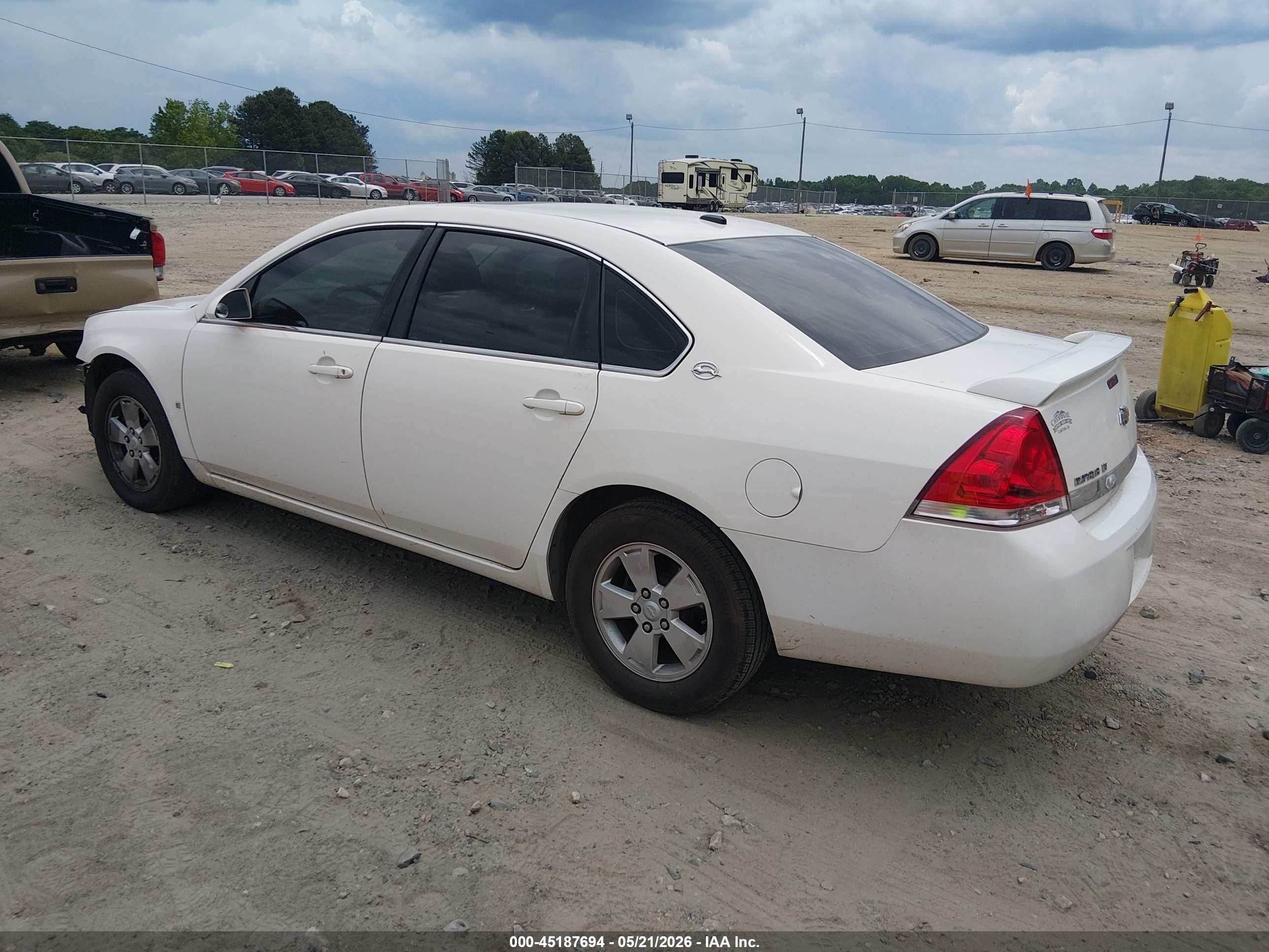 2008 Chevrolet Impala Lt White vin: 2G1WT58KX89140751