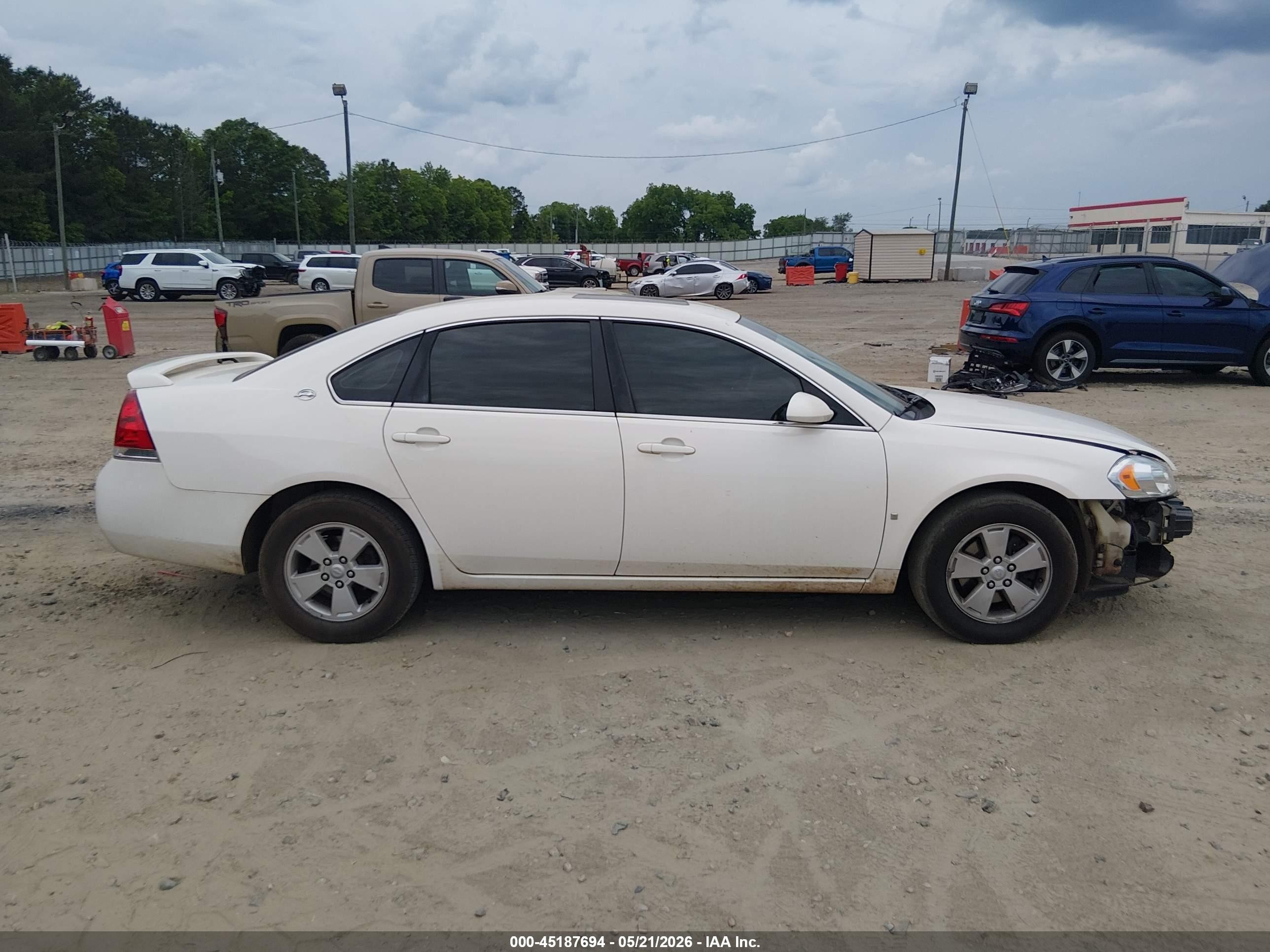 2008 Chevrolet Impala Lt White vin: 2G1WT58KX89140751