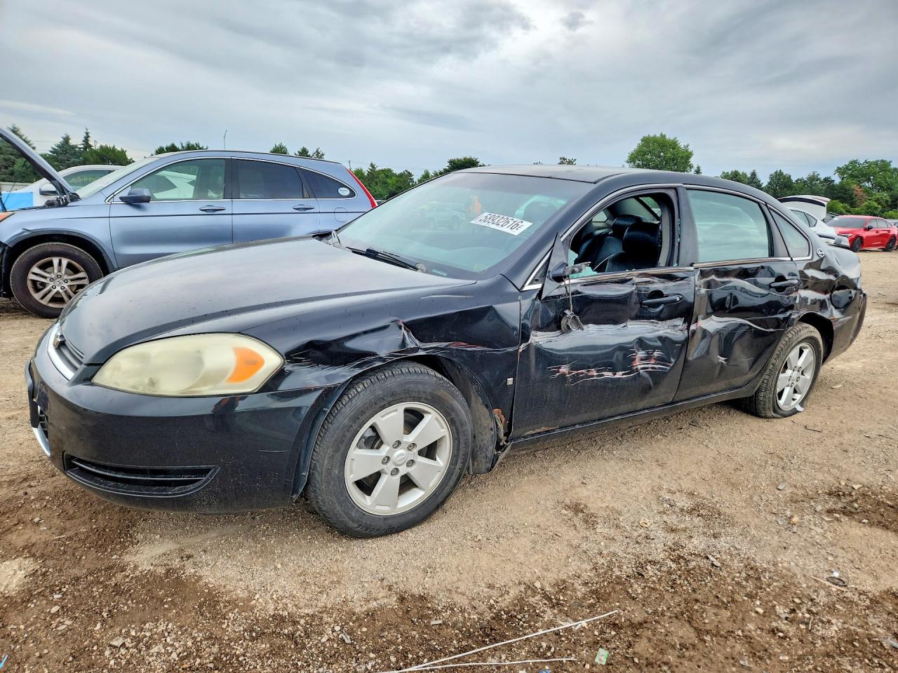 2008 Chevrolet Impala Lt Black vin: 2G1WT58KX89165391