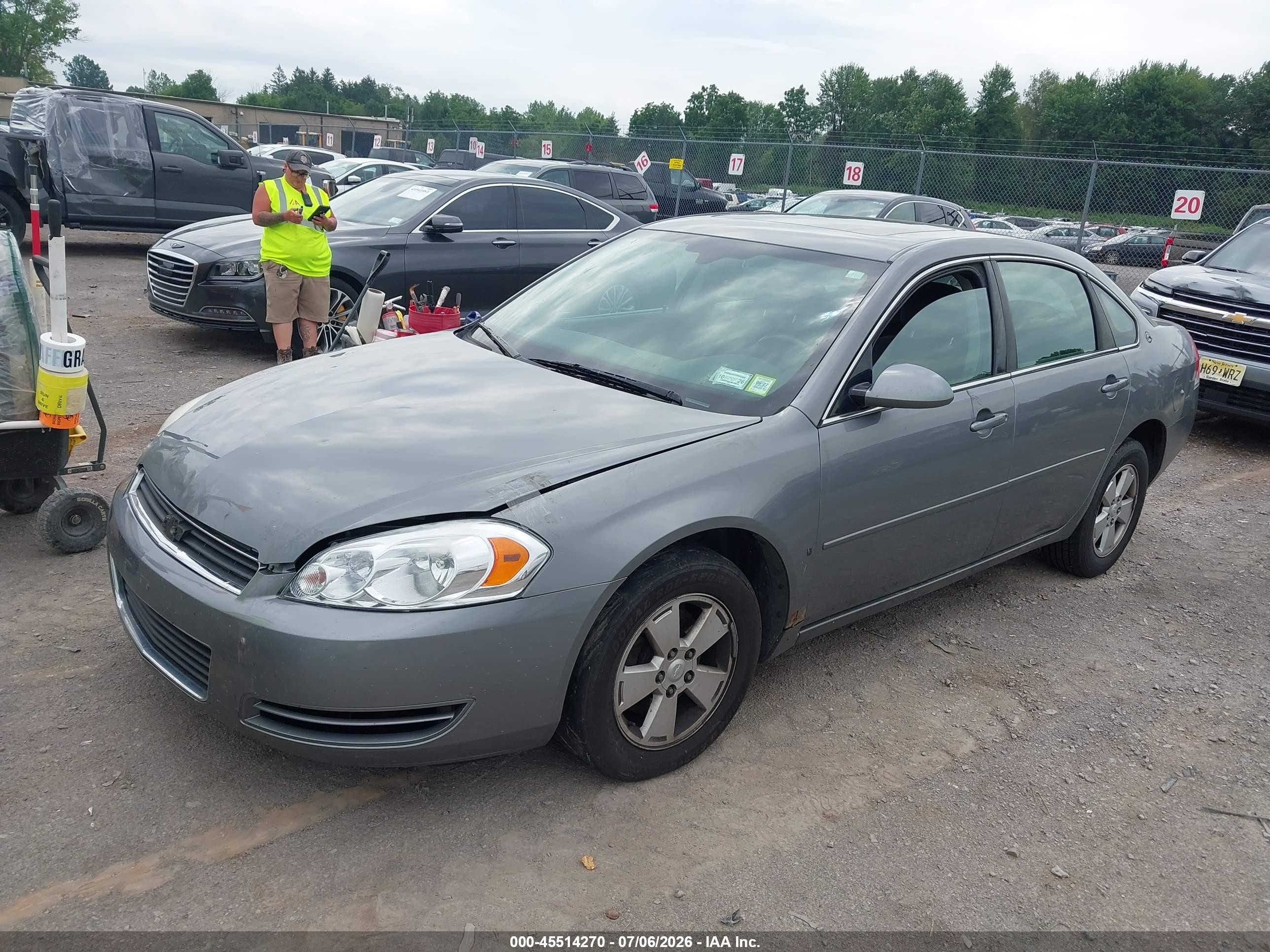 2007 Chevrolet Impala 3.5l Lt Silver vin: 2G1WT58N079133655