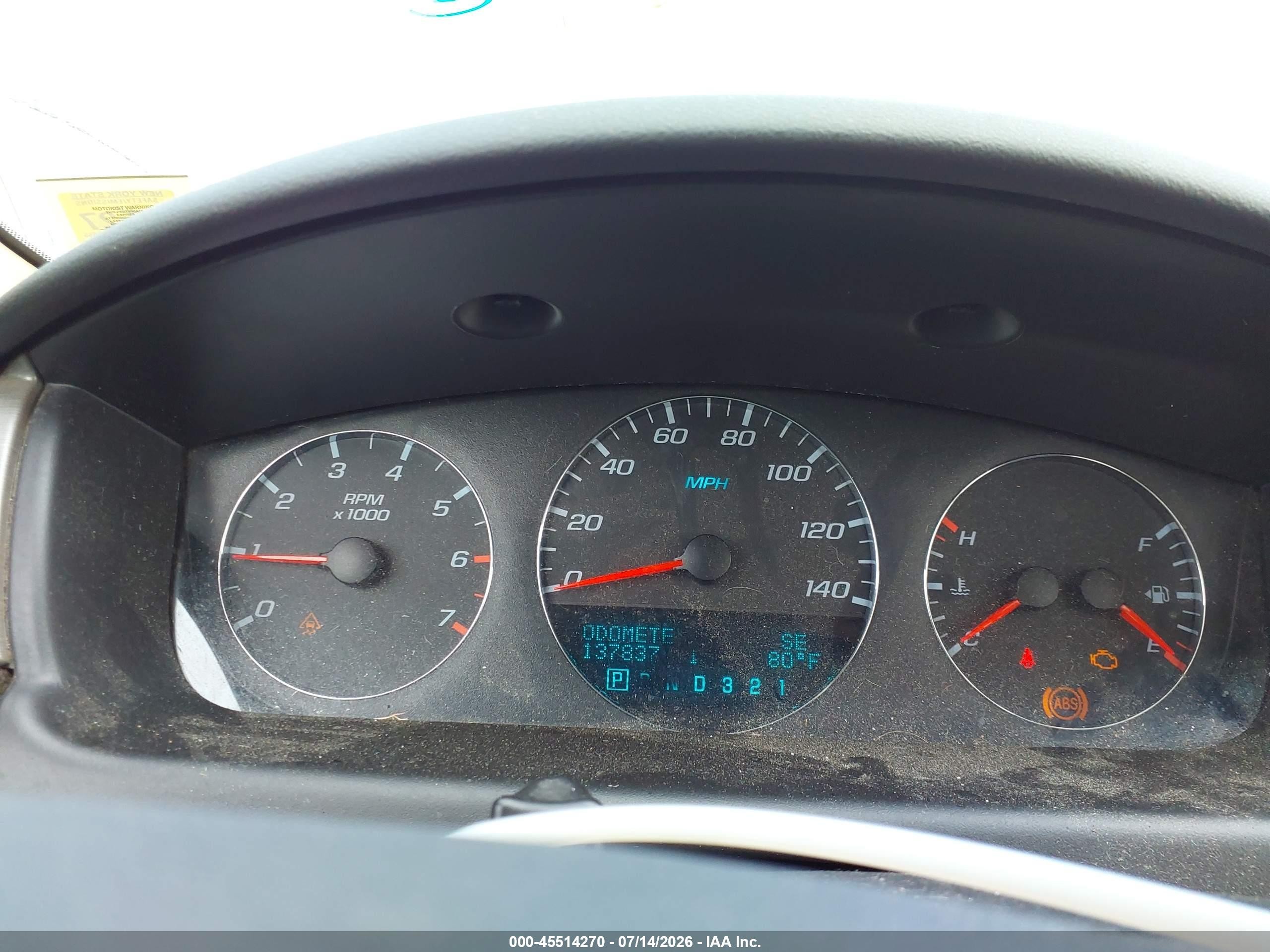 2007 Chevrolet Impala 3.5l Lt Silver vin: 2G1WT58N079133655