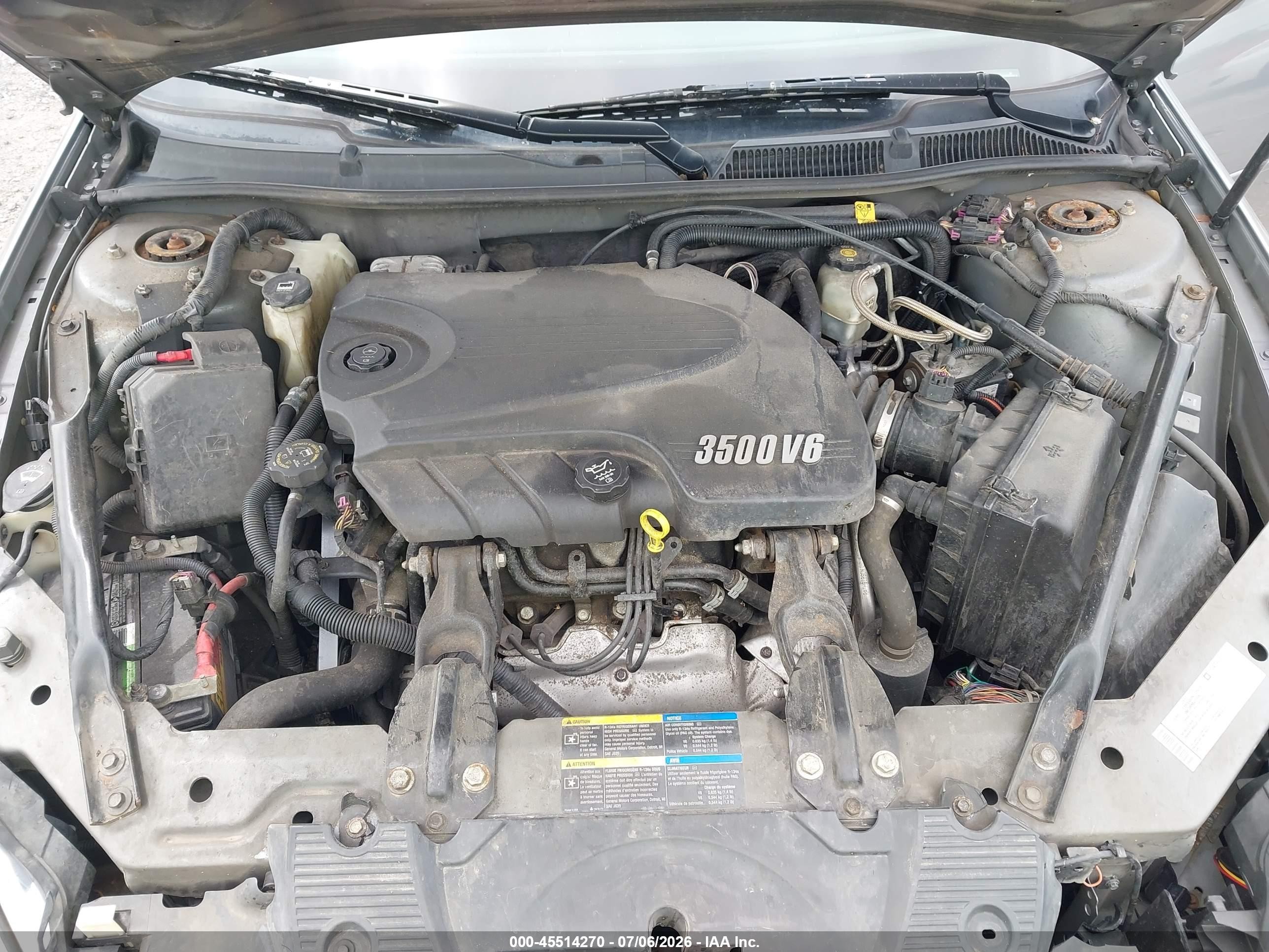 2007 Chevrolet Impala 3.5l Lt Silver vin: 2G1WT58N079133655