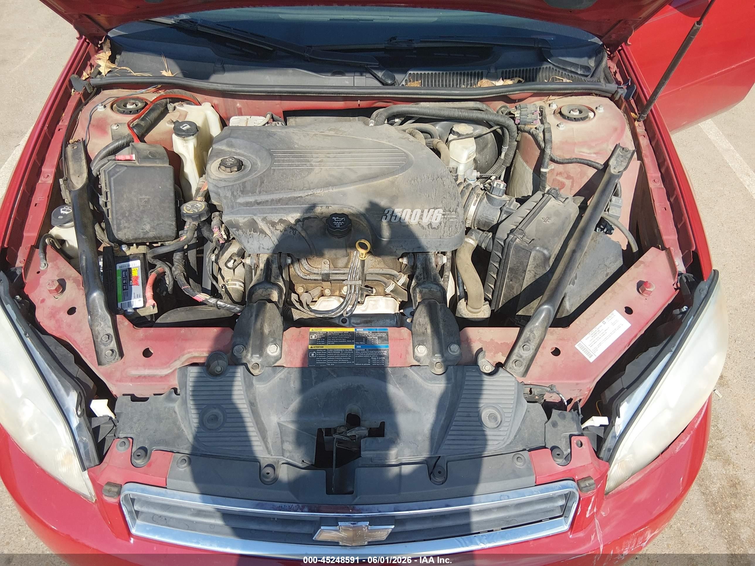 2008 Chevrolet Impala Lt Красный vin: 2G1WT58N189100861