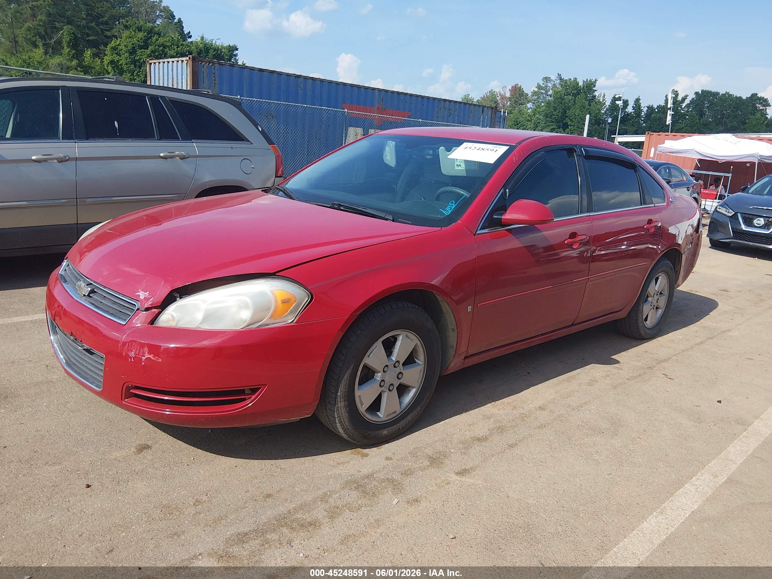 2008 Chevrolet Impala Lt Красный vin: 2G1WT58N189100861