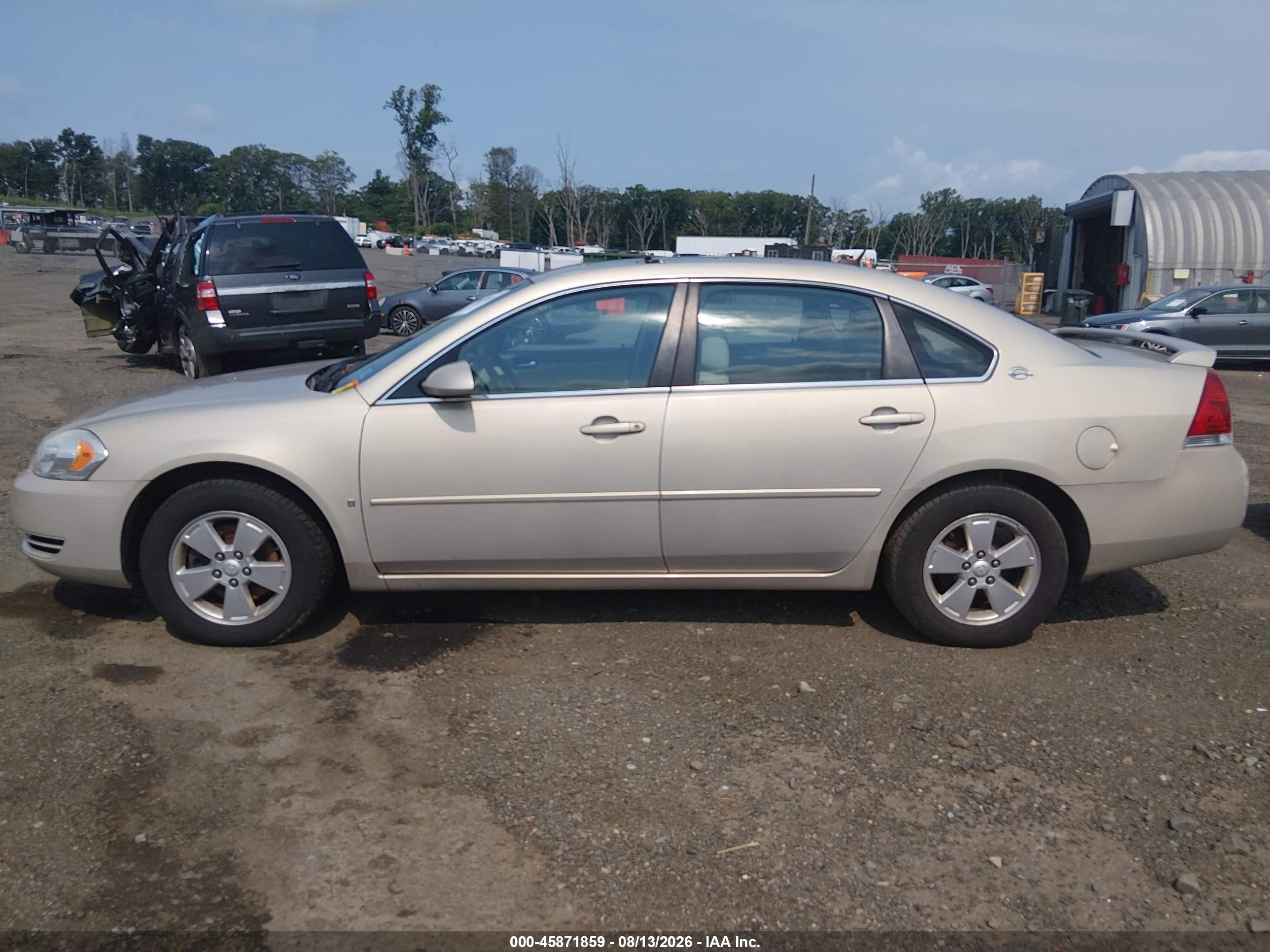 2008 Chevrolet Impala Lt Золотой vin: 2G1WT58N189230803