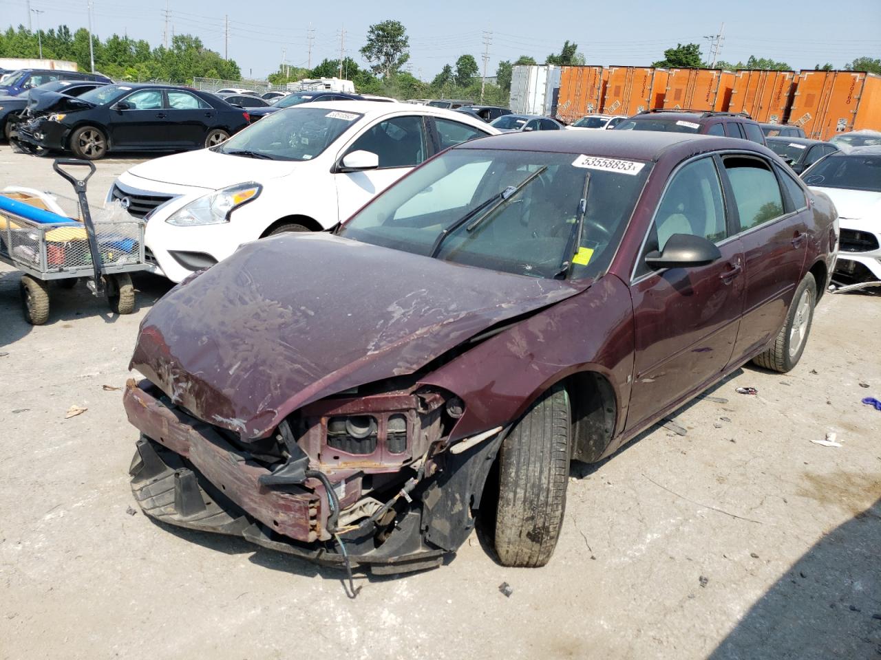 2007 Chevrolet Impala Lt Burgundy vin: 2G1WT58N279268524