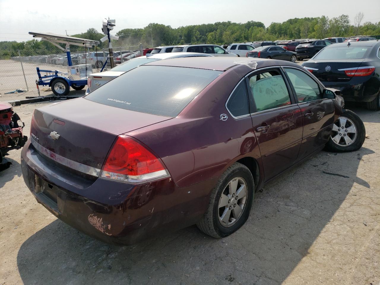 2007 Chevrolet Impala Lt Burgundy vin: 2G1WT58N279268524