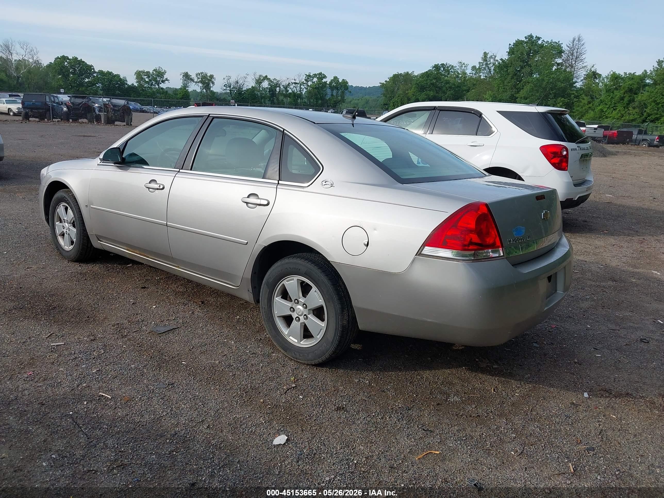 2008 Chevrolet Impala Lt Серебряный vin: 2G1WT58N289231247