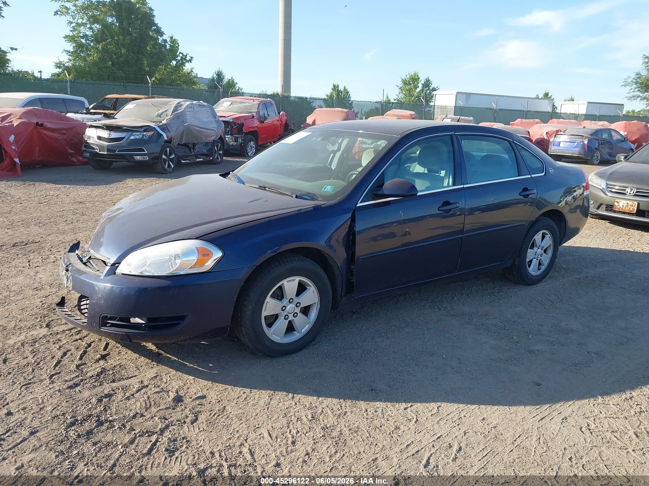 2008 Chevrolet Impala Lt Dark Blue vin: 2G1WT58N289250669