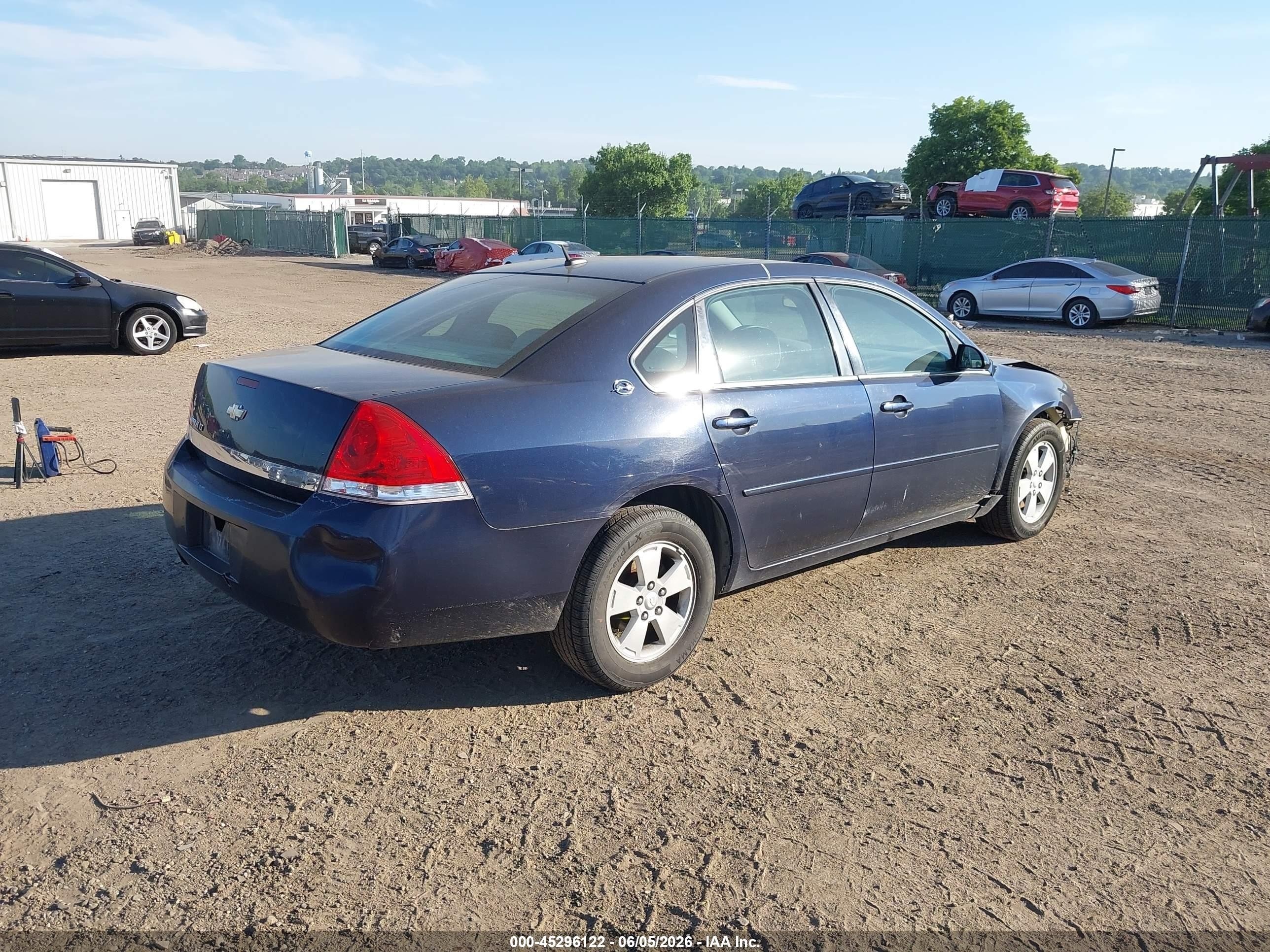 2008 Chevrolet Impala Lt Dark Blue vin: 2G1WT58N289250669