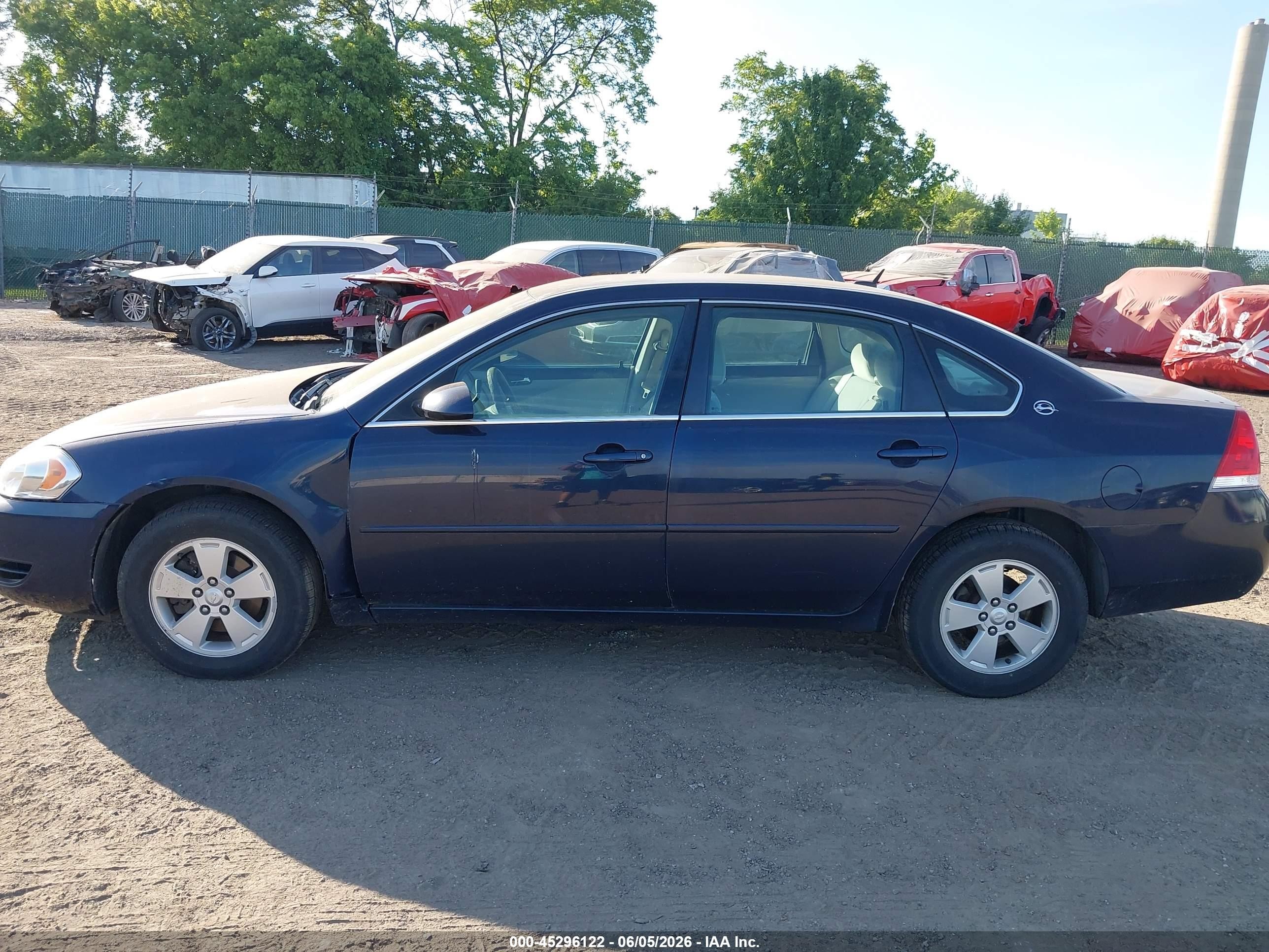 2008 Chevrolet Impala Lt Dark Blue vin: 2G1WT58N289250669
