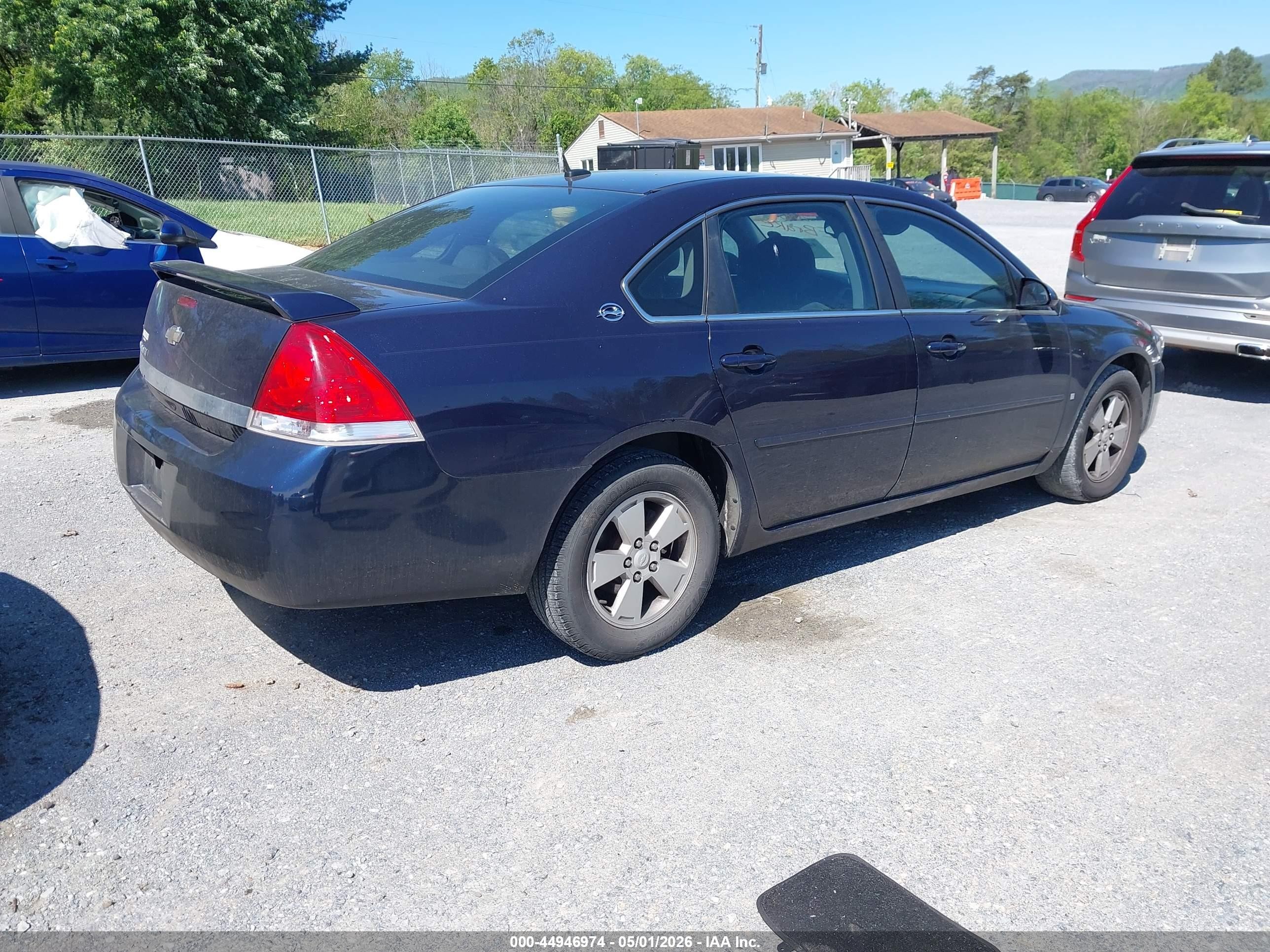 2008 Chevrolet Impala Lt Blue vin: 2G1WT58N289254060