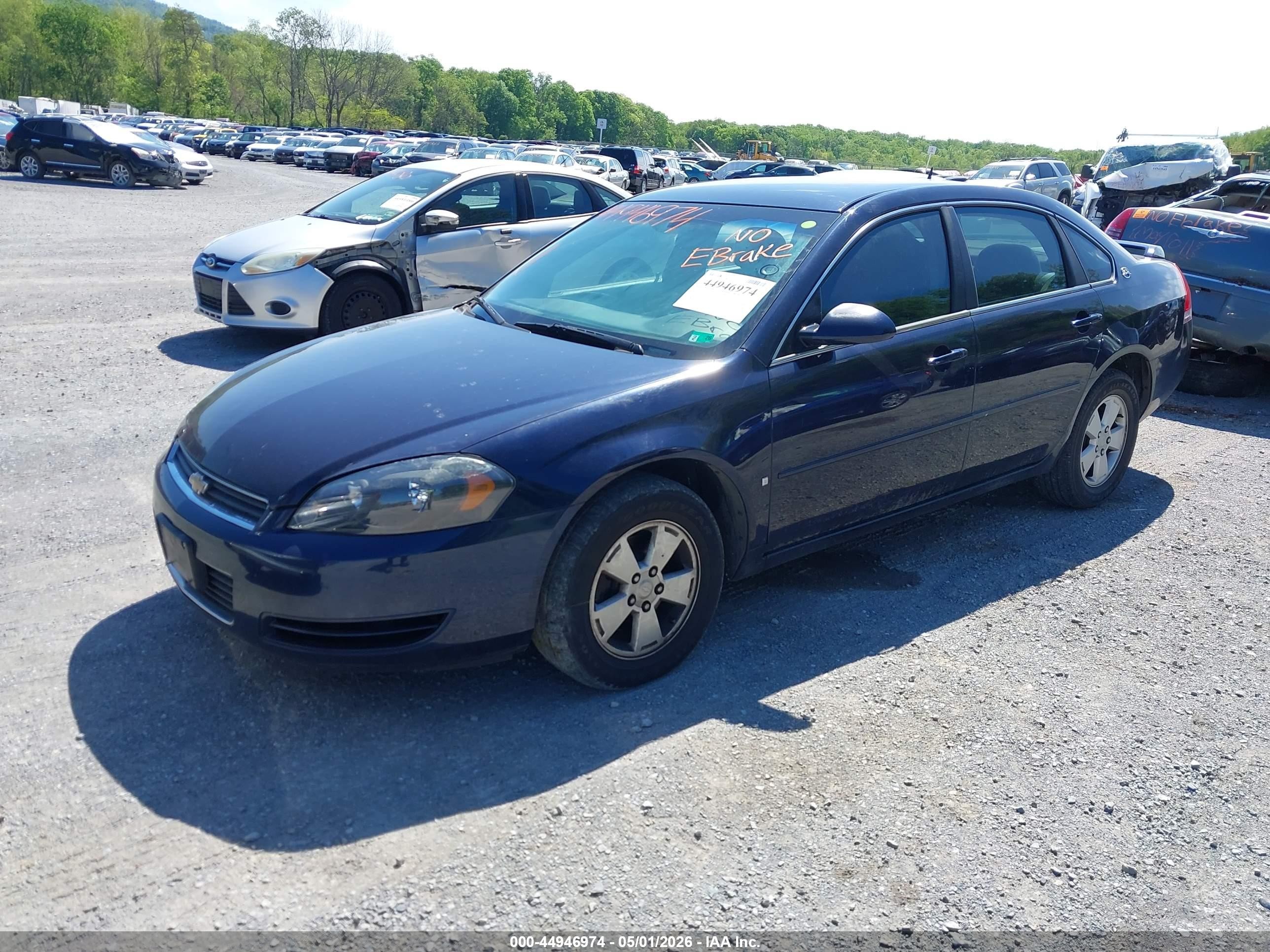 2008 Chevrolet Impala Lt Blue vin: 2G1WT58N289254060