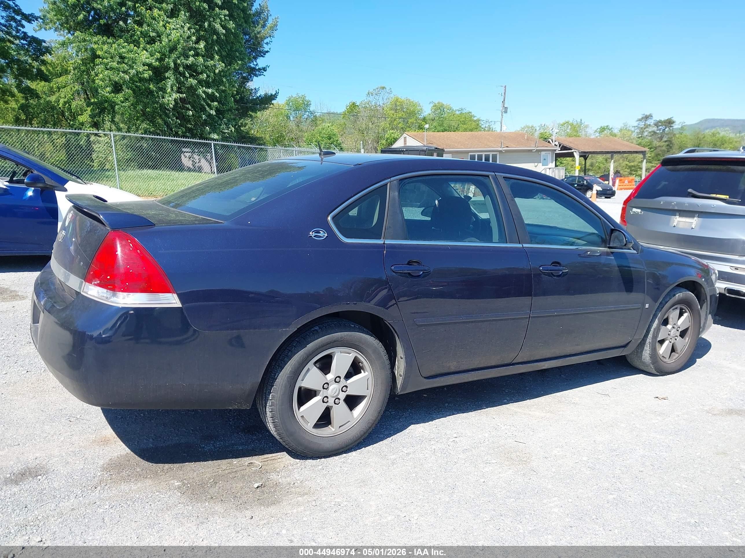 2008 Chevrolet Impala Lt Blue vin: 2G1WT58N289254060