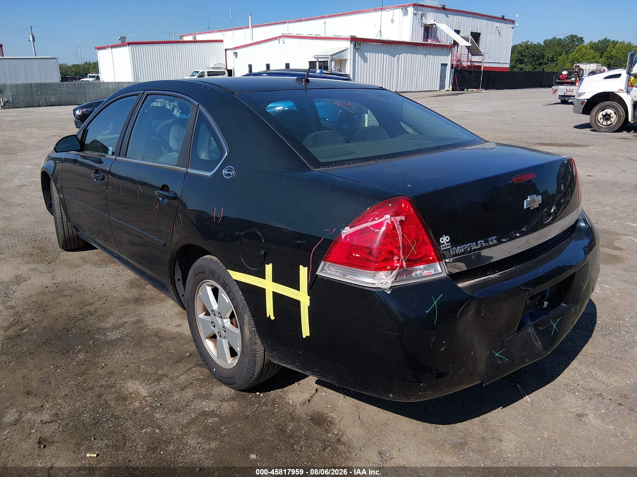 2007 Chevrolet Impala 3.5l Lt Black vin: 2G1WT58N379334790