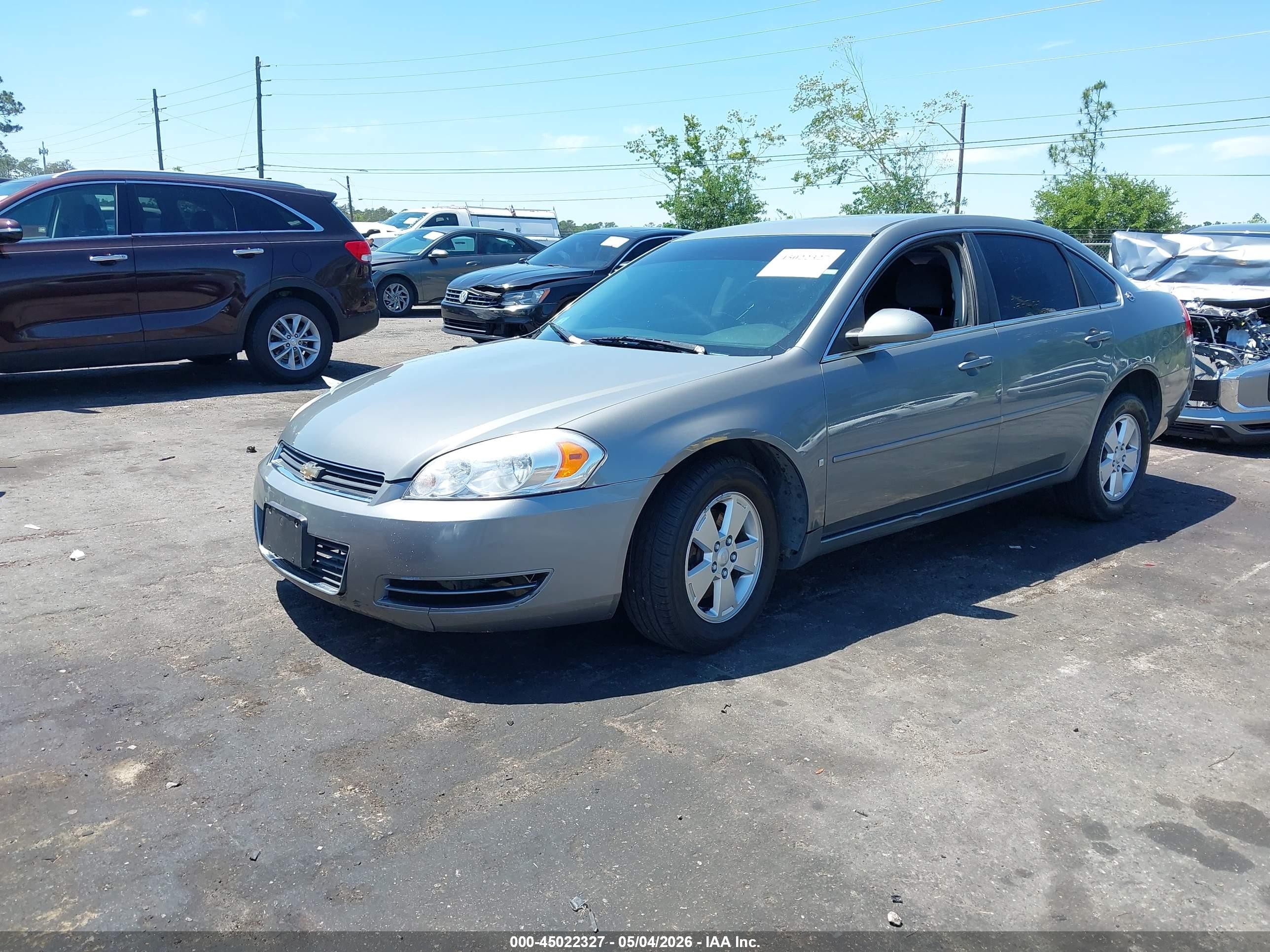 2008 Chevrolet Impala Lt Gray vin: 2G1WT58N381274817
