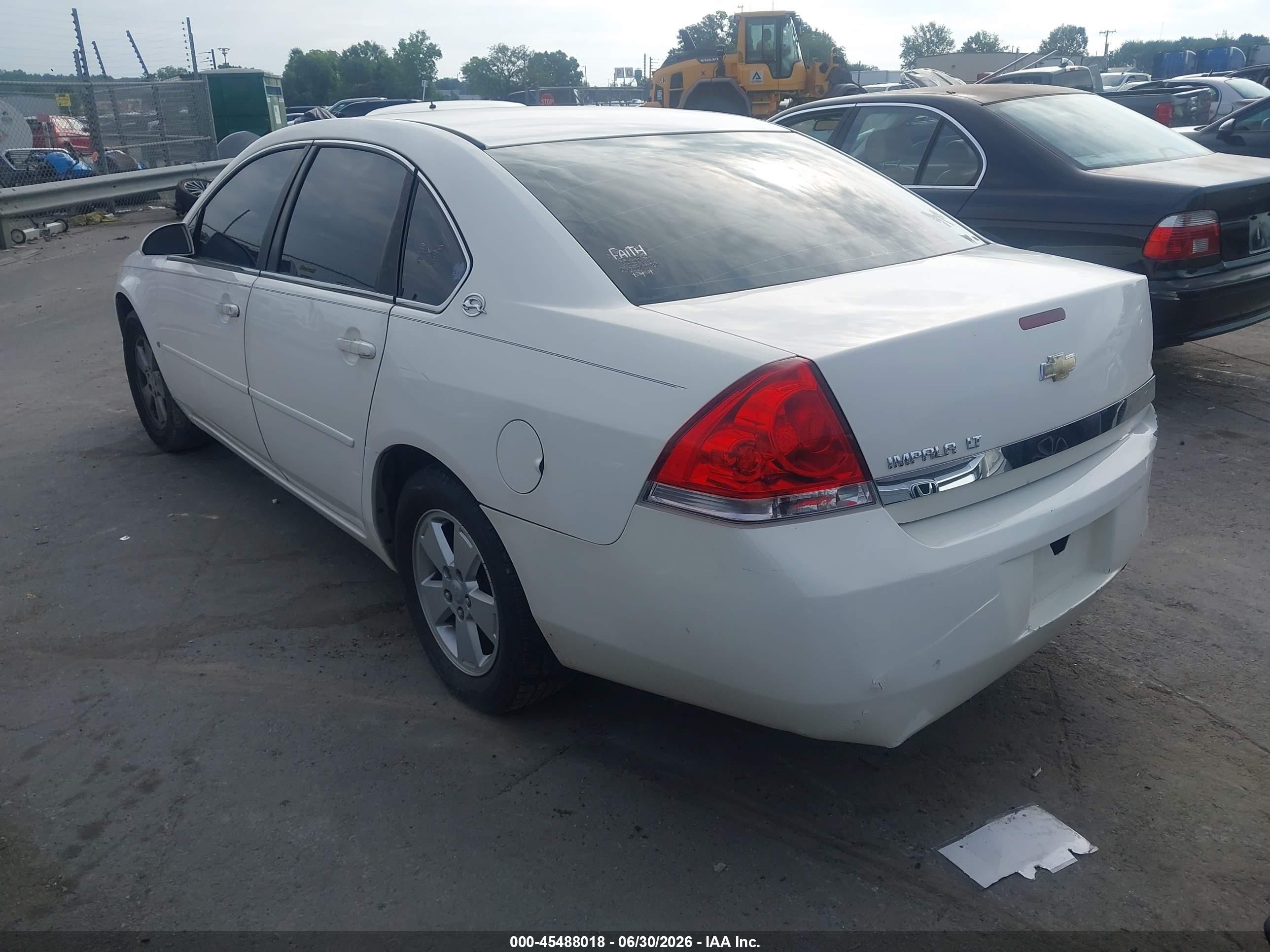 2007 Chevrolet Impala 3.5l Lt White vin: 2G1WT58N579235095