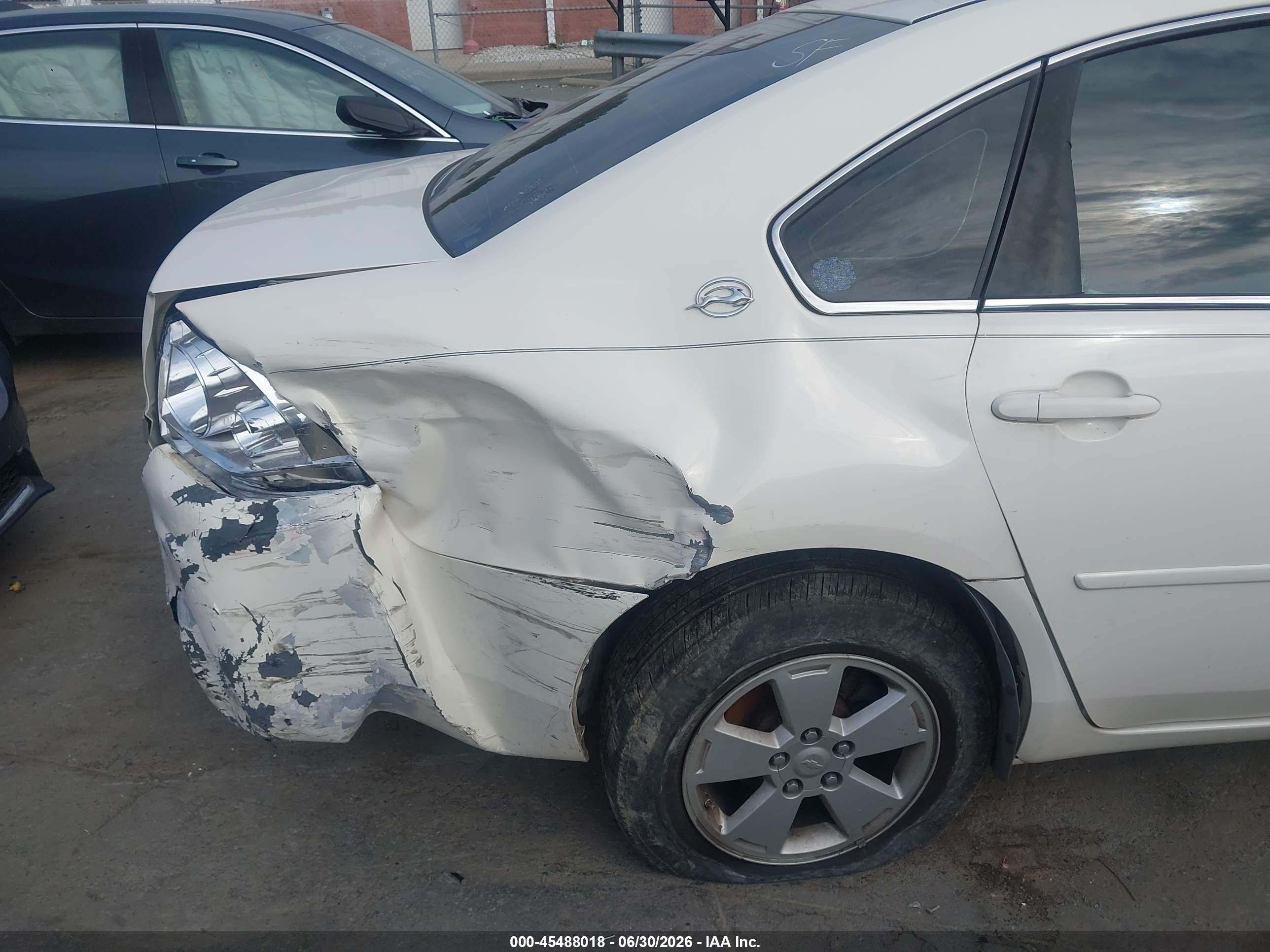 2007 Chevrolet Impala 3.5l Lt White vin: 2G1WT58N579235095
