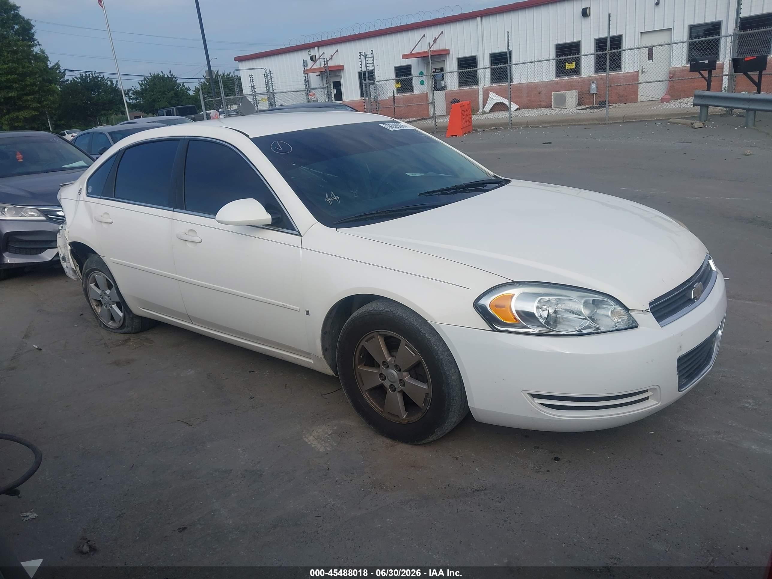 2007 Chevrolet Impala 3.5l Lt White vin: 2G1WT58N579235095