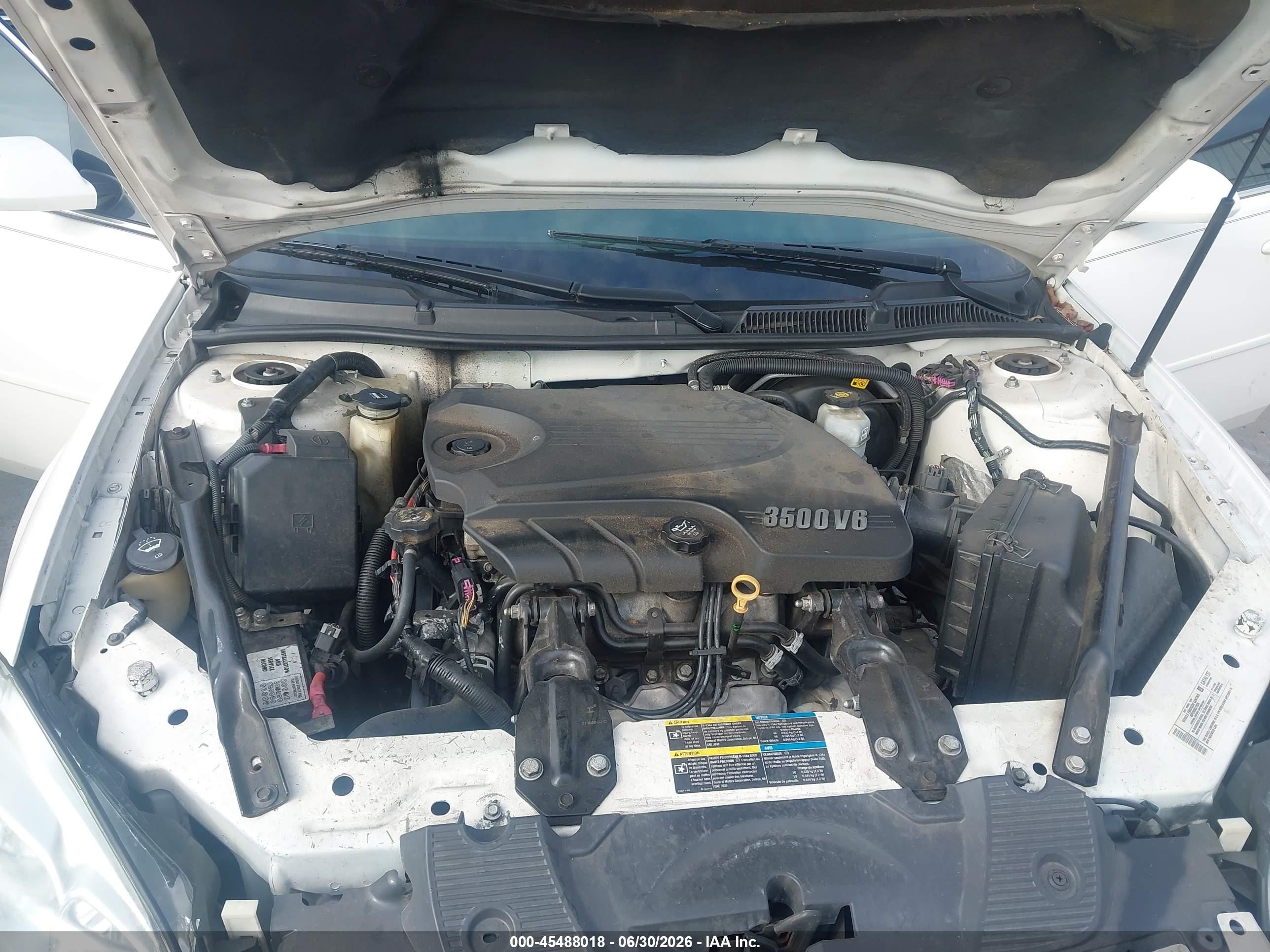 2007 Chevrolet Impala 3.5l Lt White vin: 2G1WT58N579235095