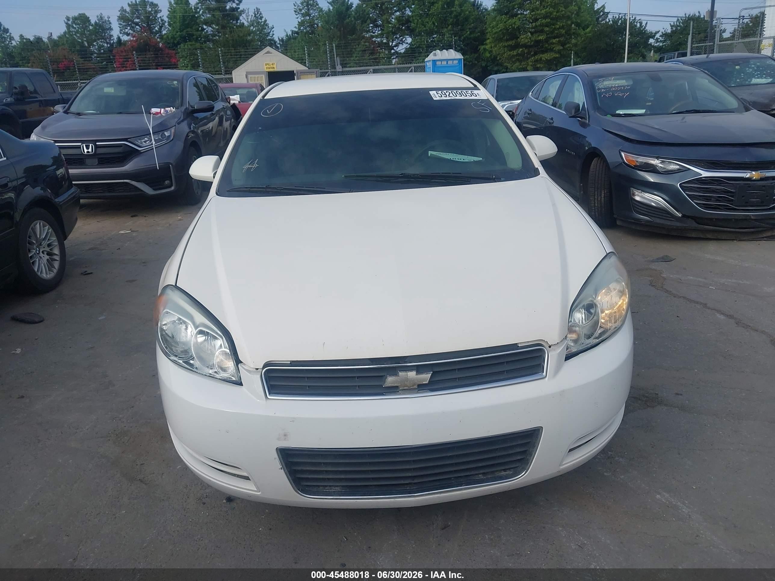 2007 Chevrolet Impala 3.5l Lt White vin: 2G1WT58N579235095