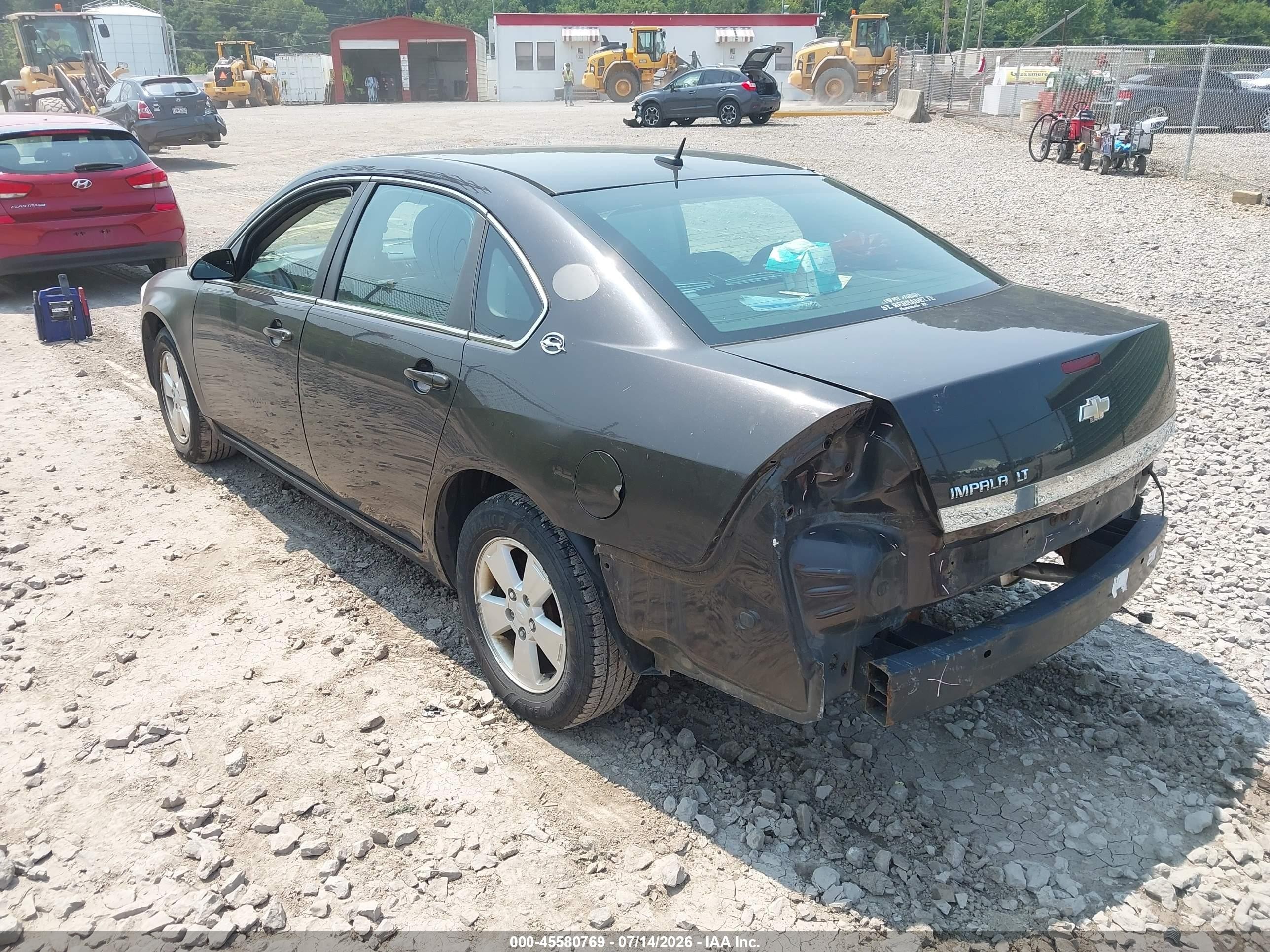 2008 Chevrolet Impala Lt Black vin: 2G1WT58N581378967