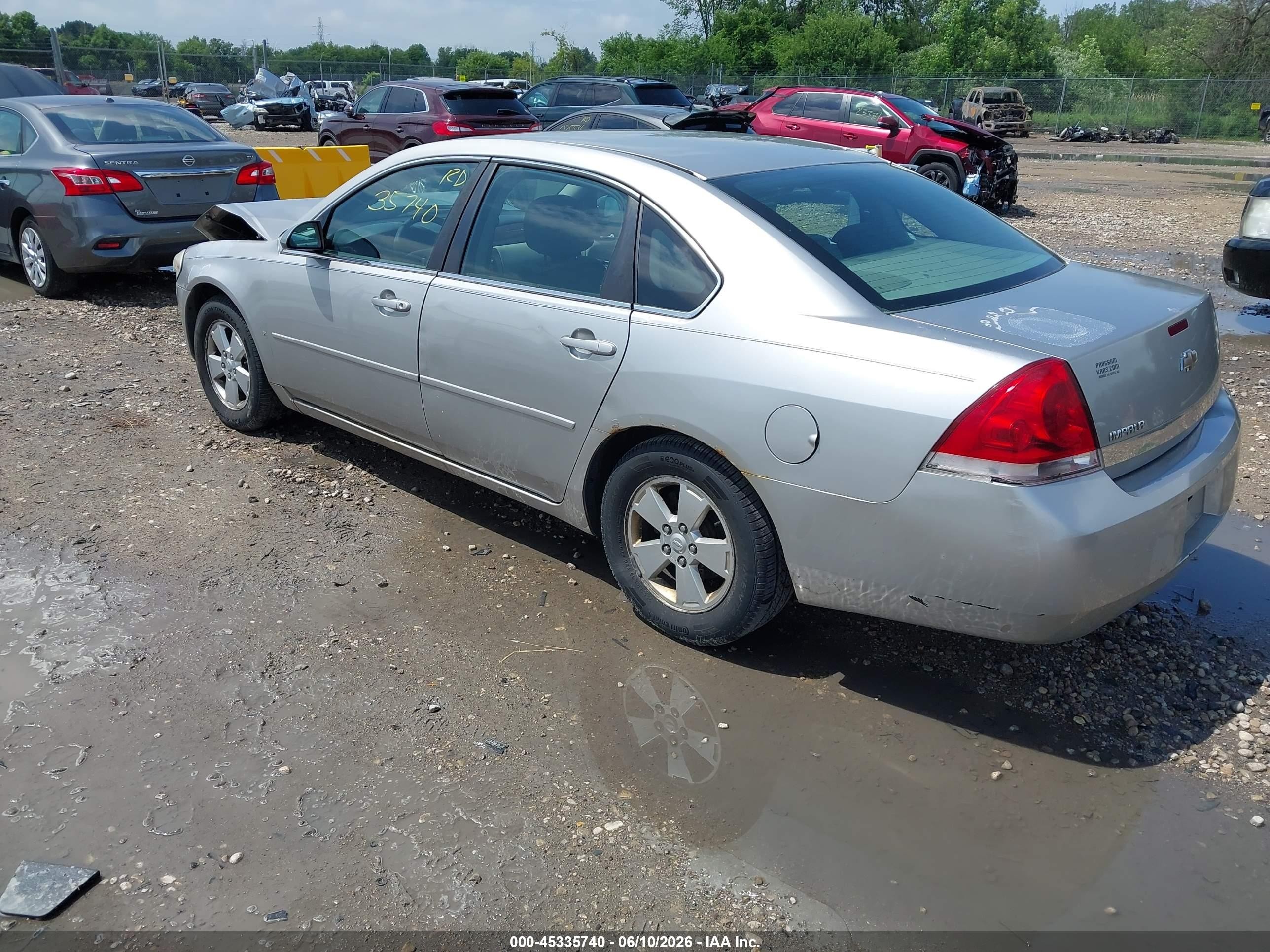 2008 Chevrolet Impala Lt Серебряный vin: 2G1WT58N589107649