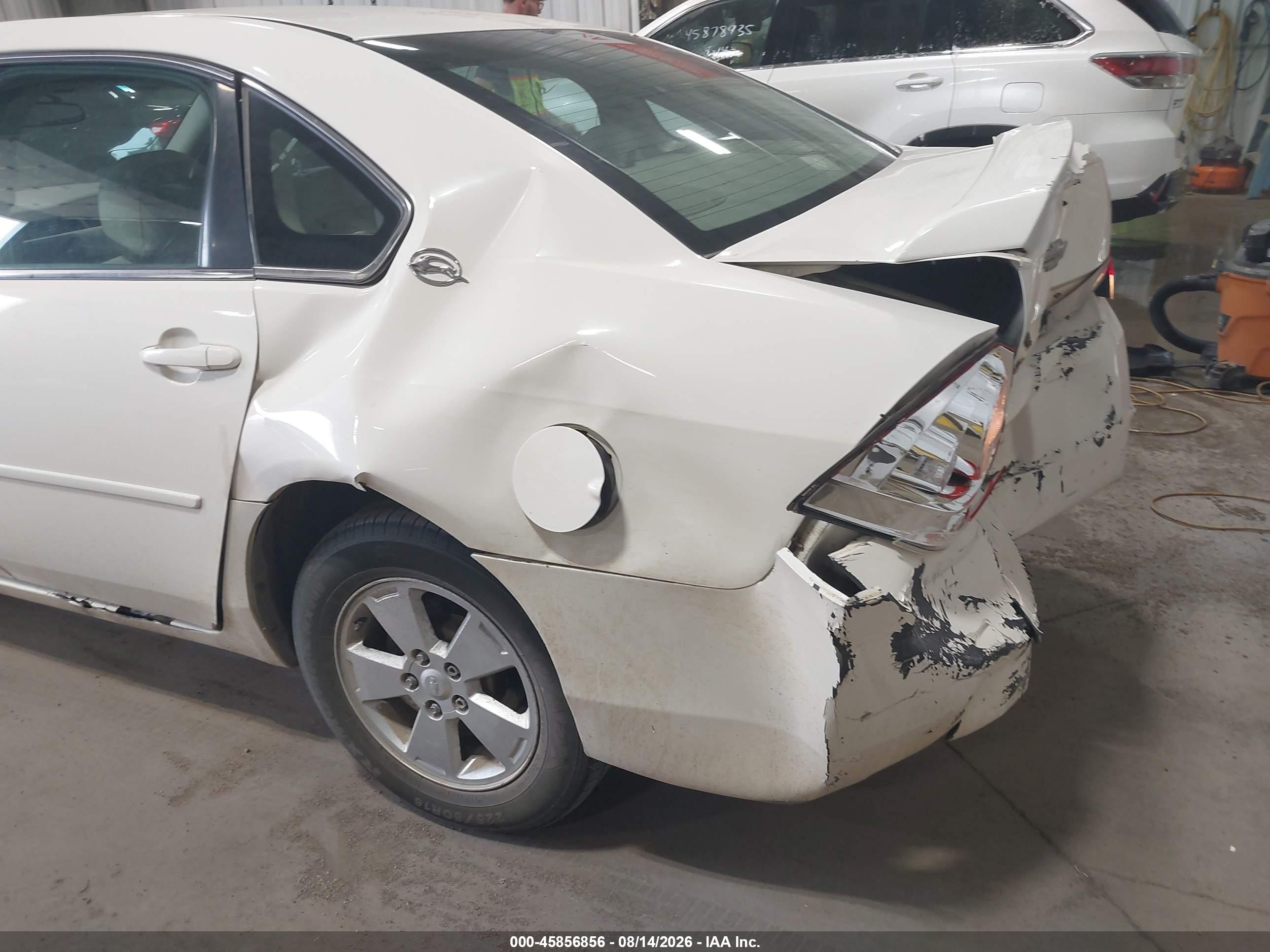 2008 Chevrolet Impala Lt White vin: 2G1WT58N589215835