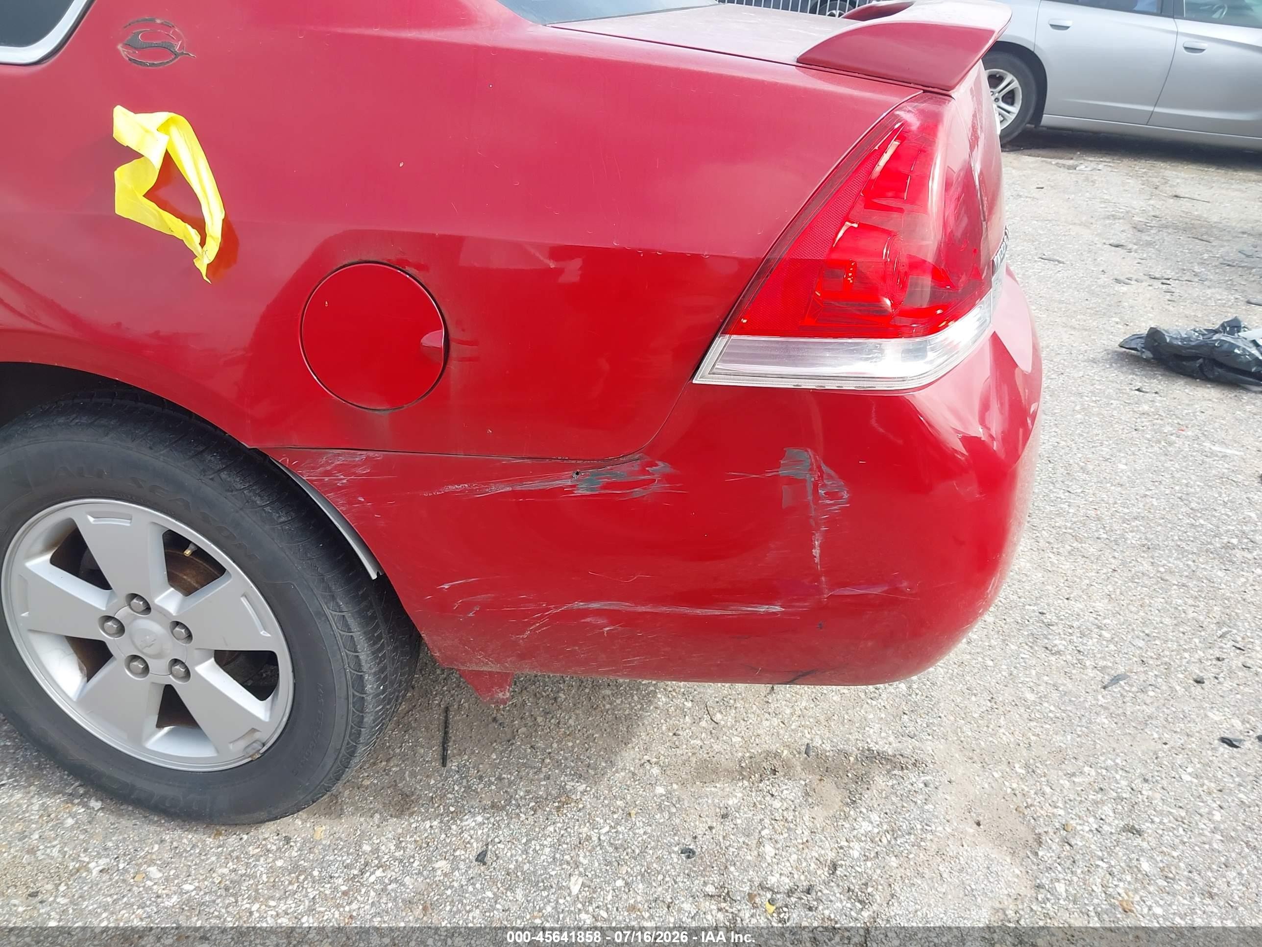 2008 Chevrolet Impala Lt Red vin: 2G1WT58N789257004